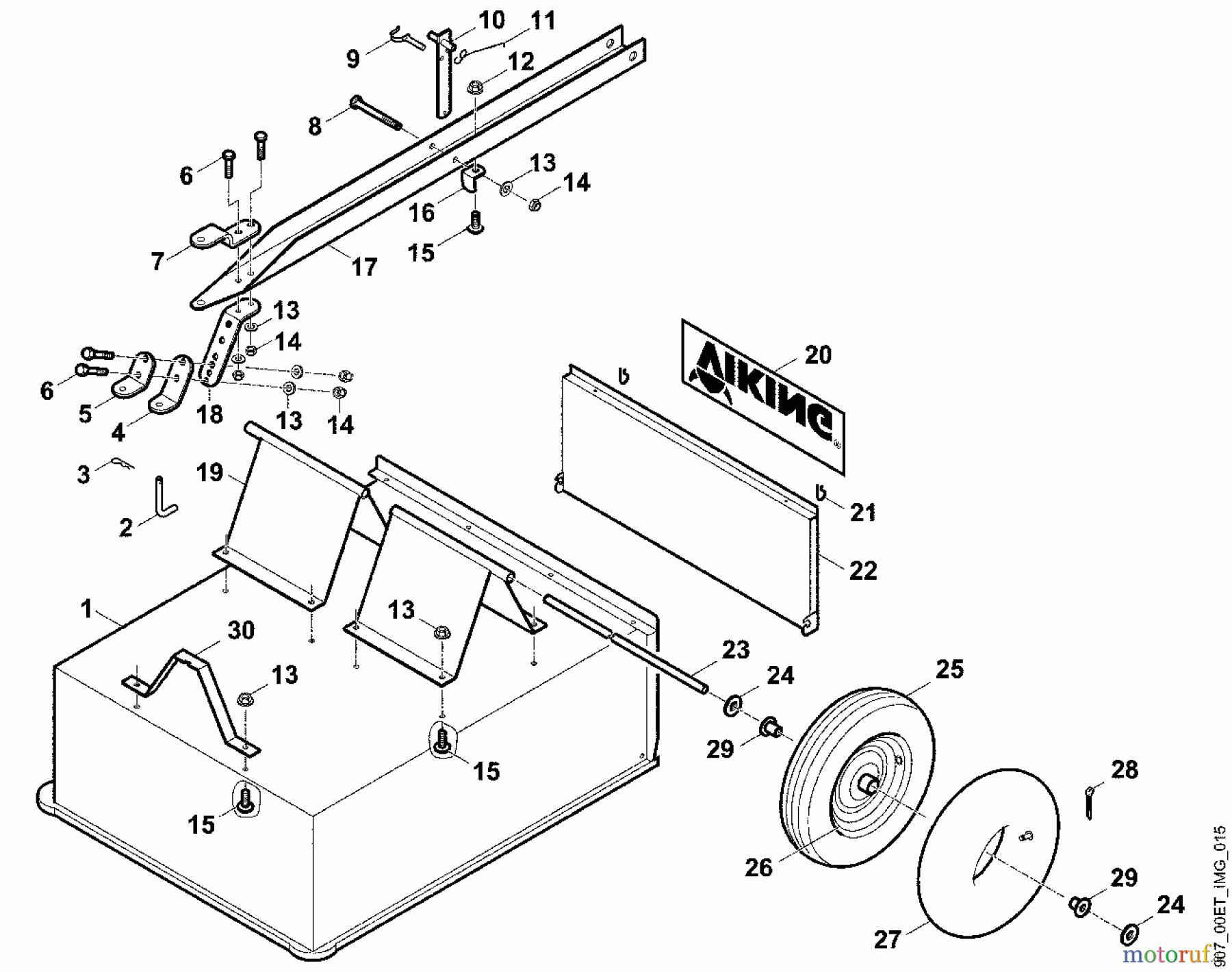  Viking Aufsitzmäher Zubehör Aufsitzmäher Pick Up 250  Kippanhänger A - Kippanhänger