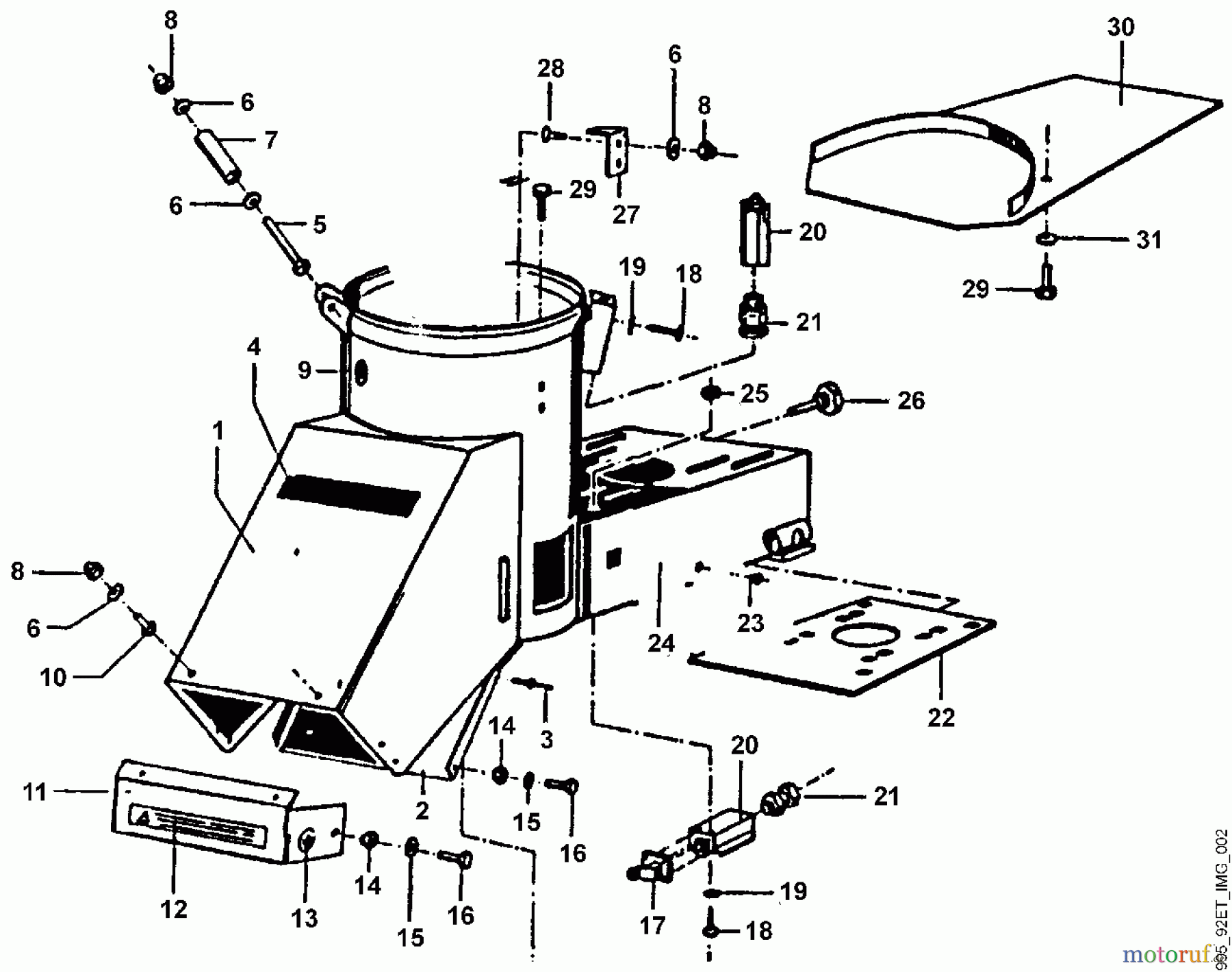 Viking Häcksler Elektro AD 4064 S B - Gehäuse