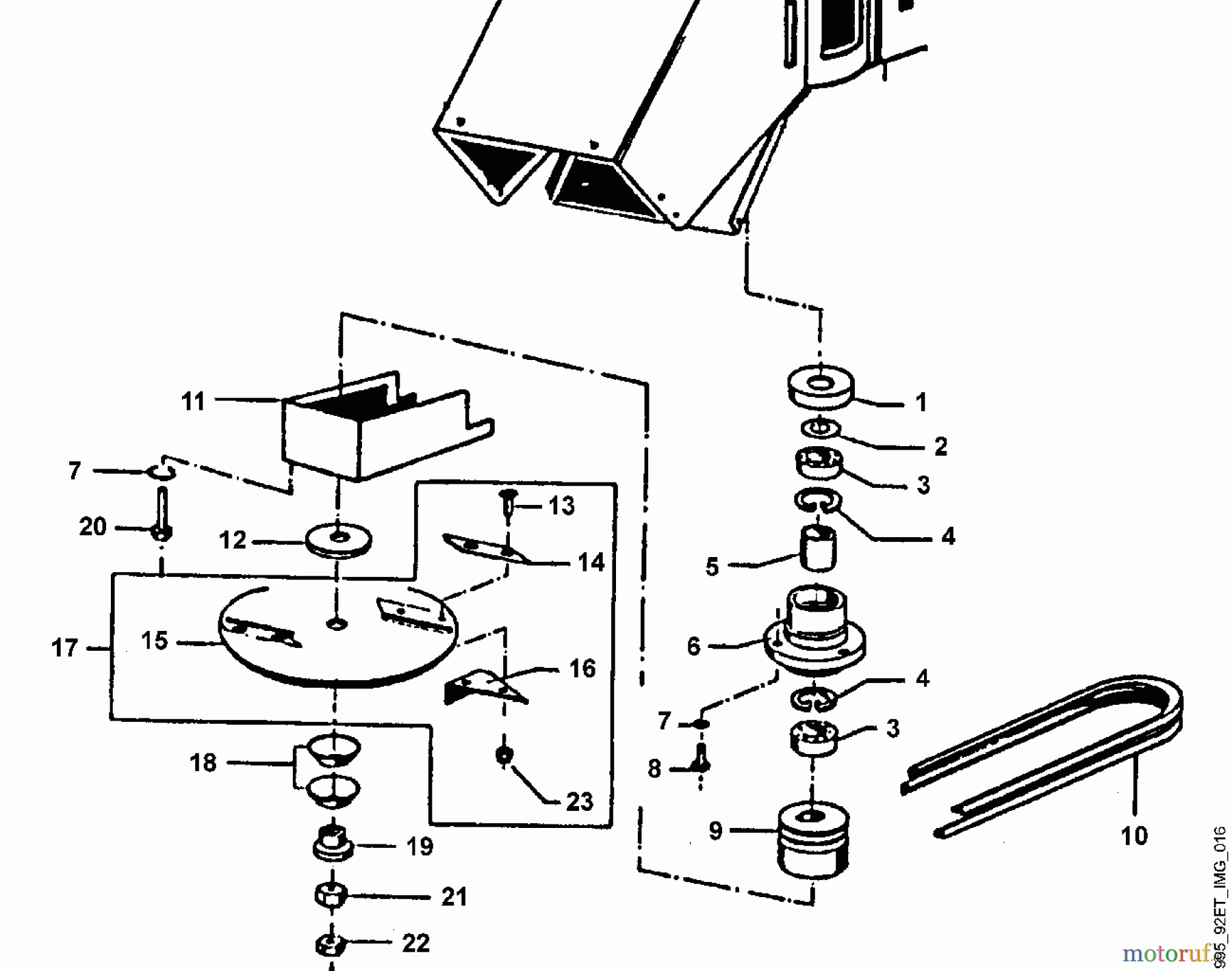 Viking Häcksler Zapfwellenantrieb AZ 4000 S E - Messersatz - 2