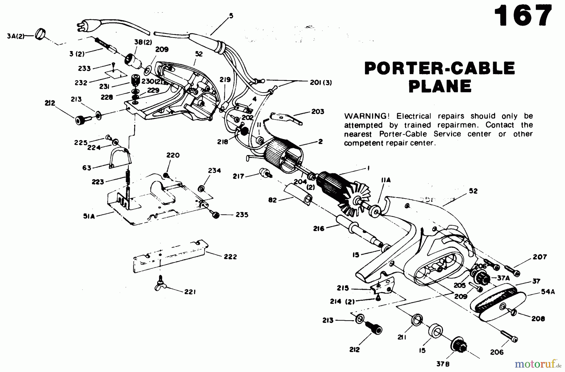 PORTER CABLE Divers 34998 167 Seite 1