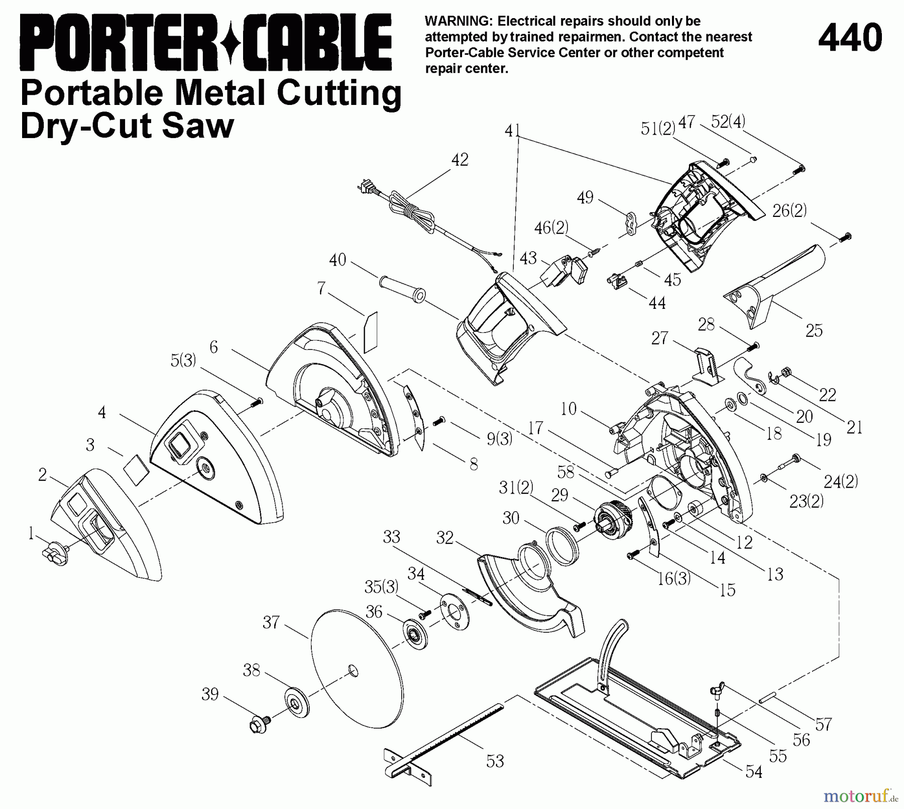 PORTER CABLE Divers 23214 440 Seite 1