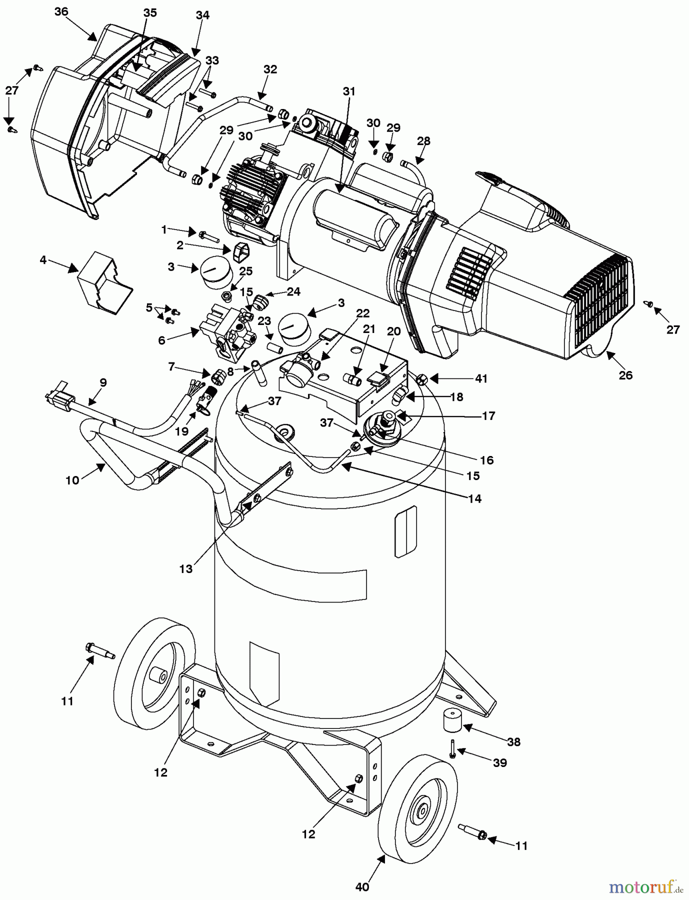 OEM Black und Decker Divers A 3.5HP 20G VP TV 1STG 12 4UP74 Seite 1