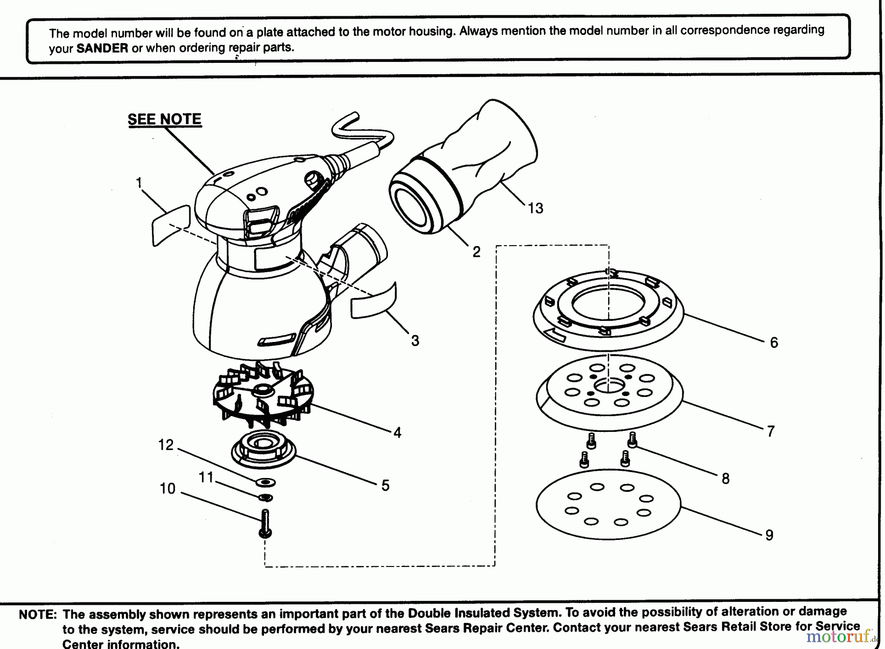 CRAFTSMAN Divers SCHLEIFER 315.116940 Seite 1