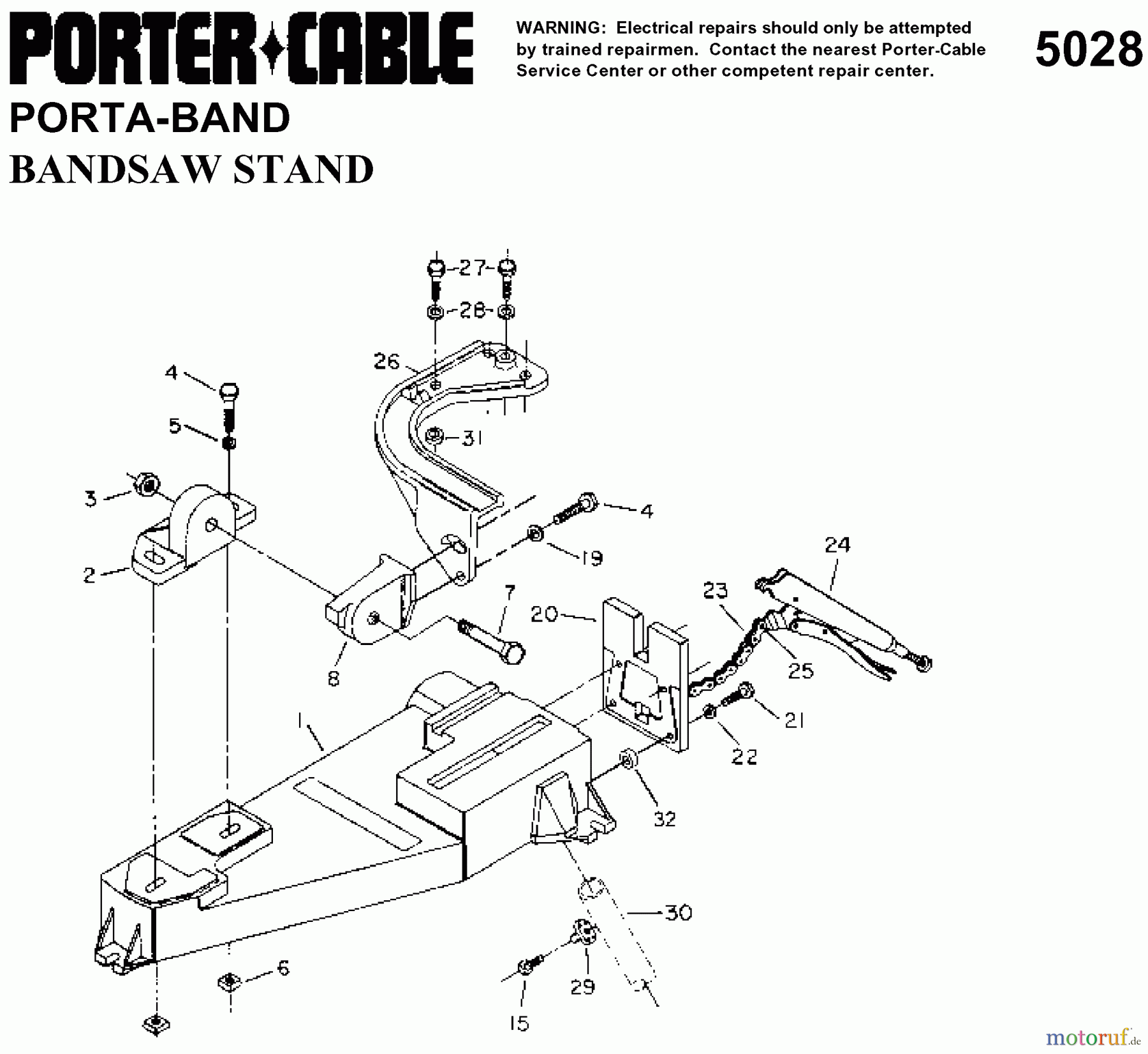 PORTER CABLE Divers STAENDER 5028 Seite 1