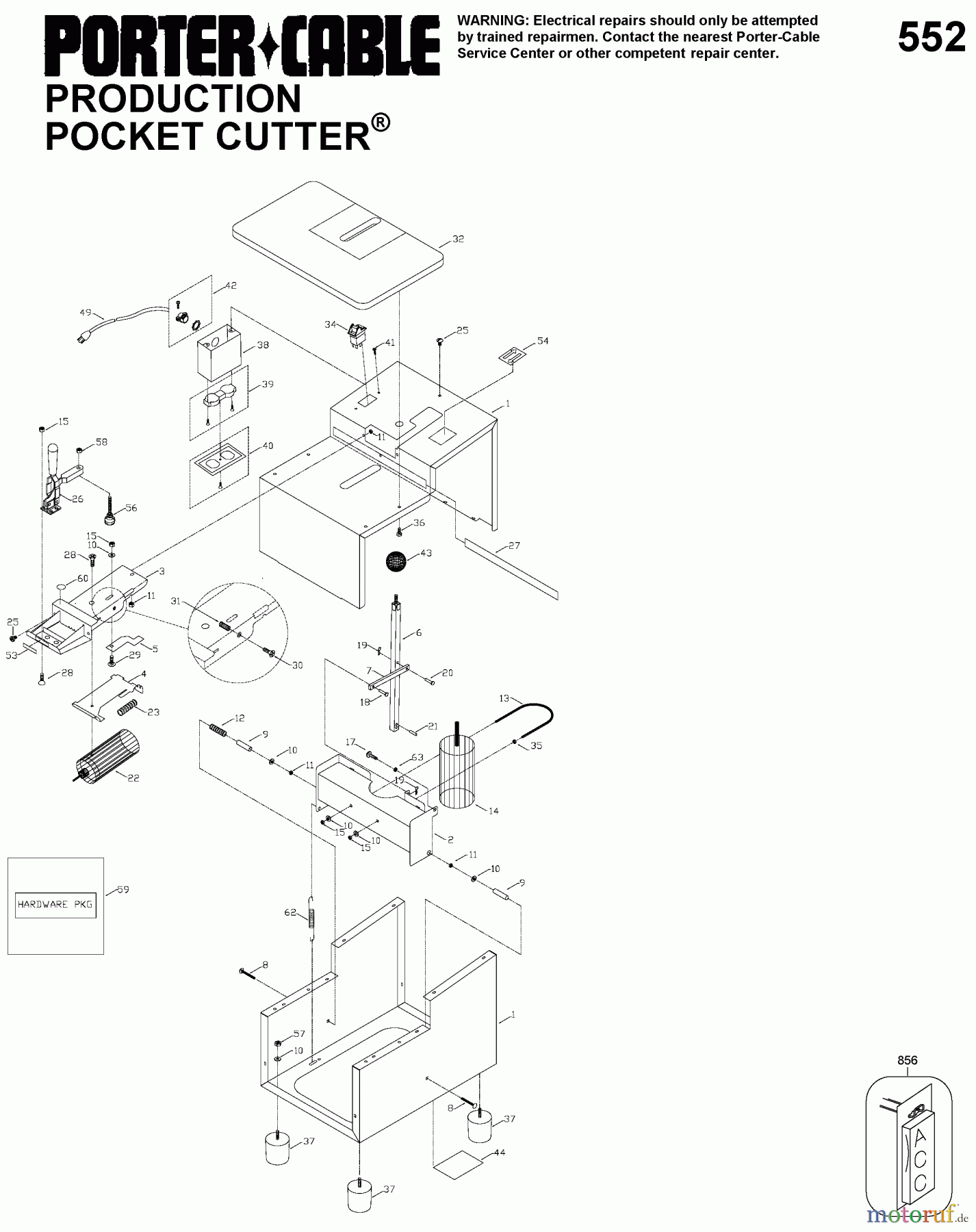 PORTER CABLE Divers 33161 552 Seite 1