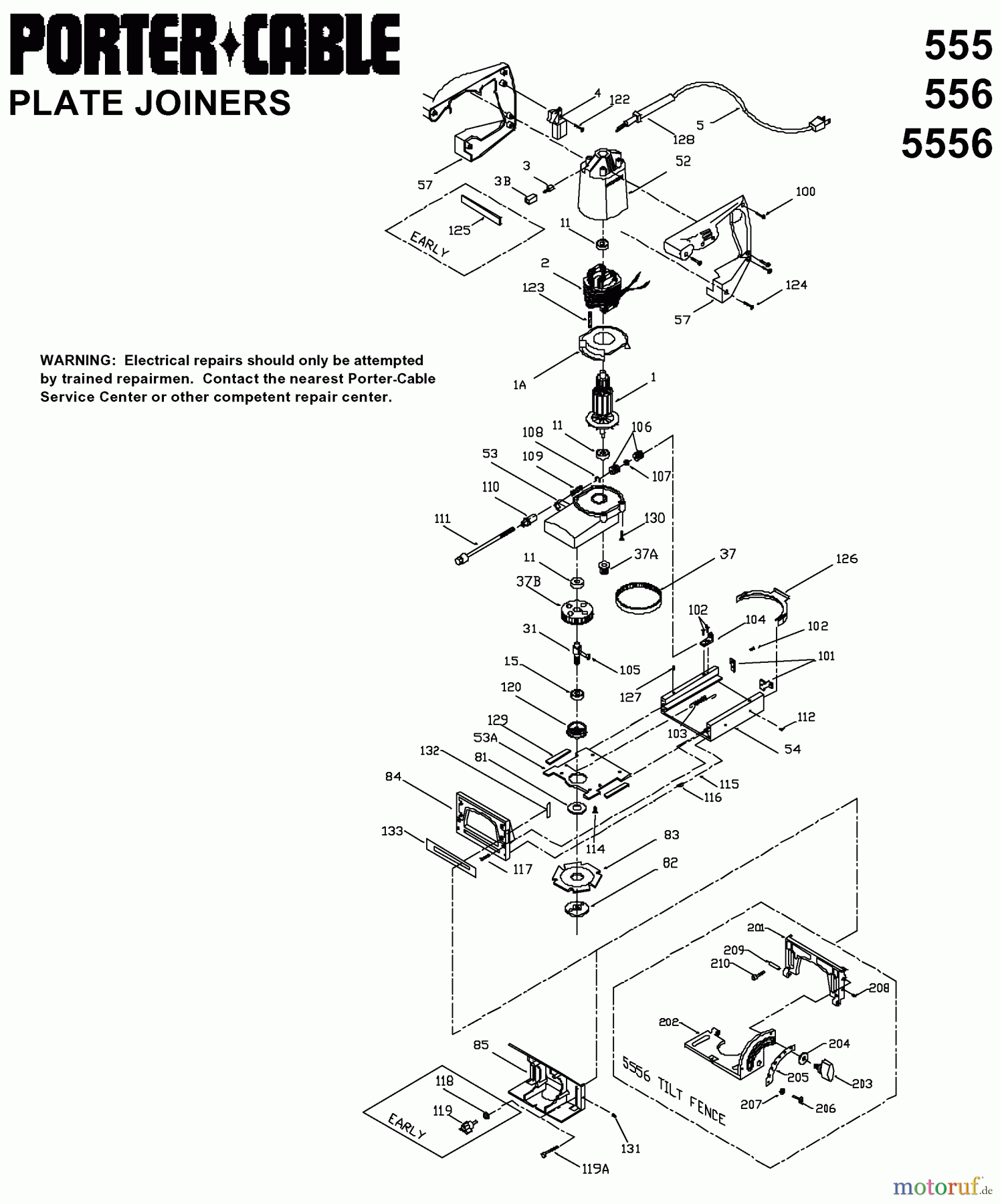 PORTER CABLE Divers TILT FENCE 5556 Seite 1