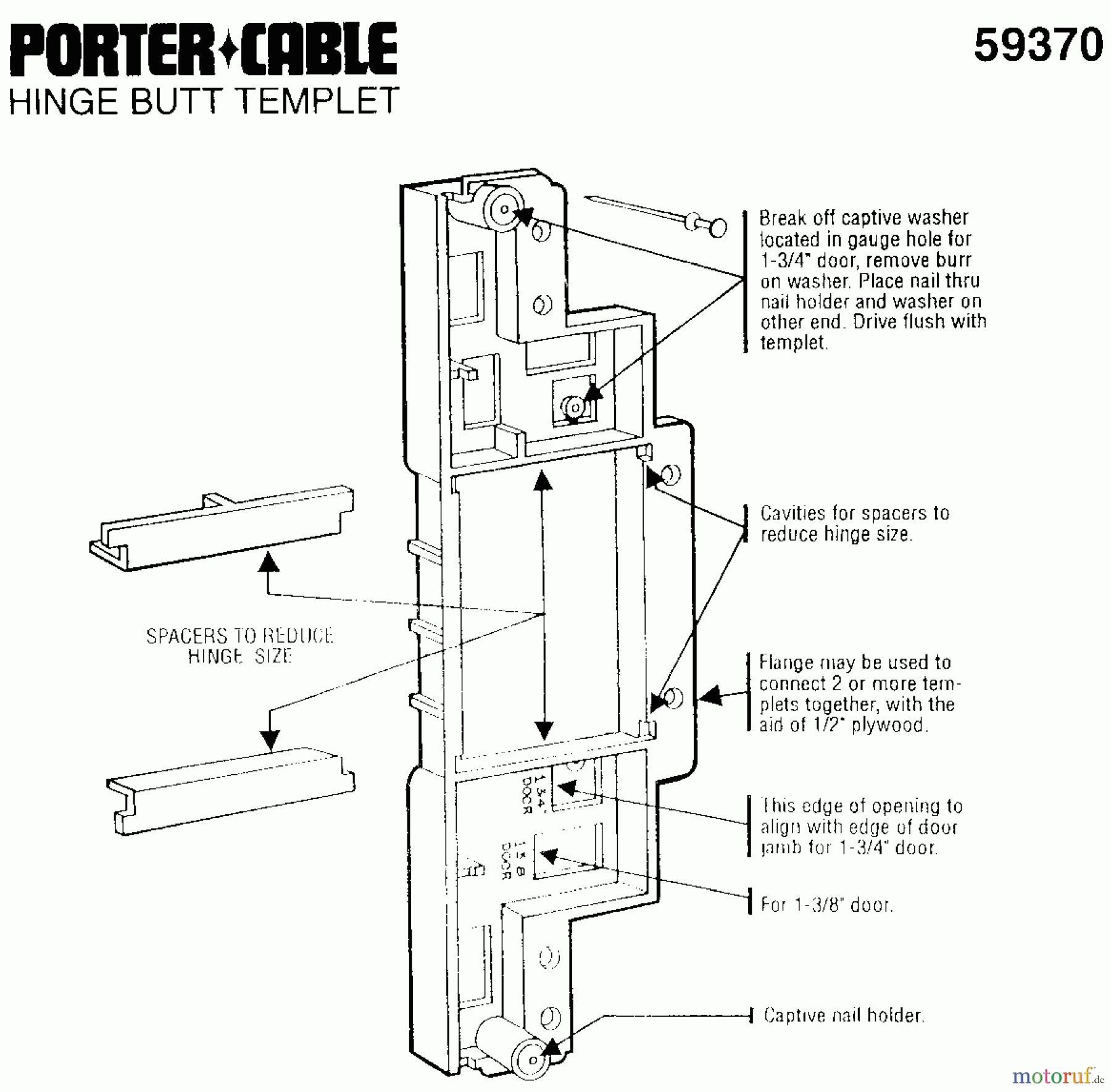 PORTER CABLE Divers 31241 59370 Seite 1