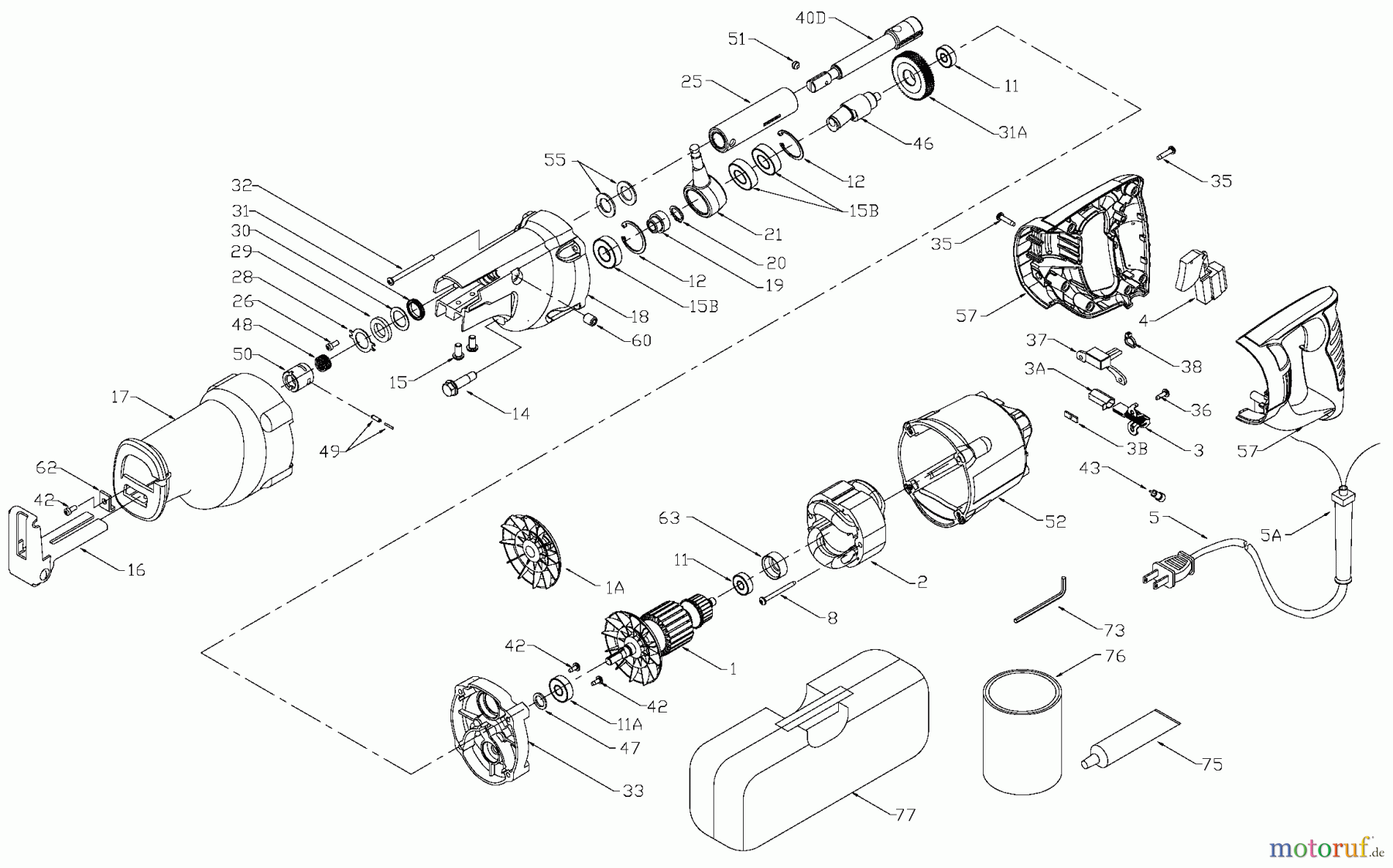 PORTER CABLE Divers TIGER SAW KIT PC9741 Seite 1