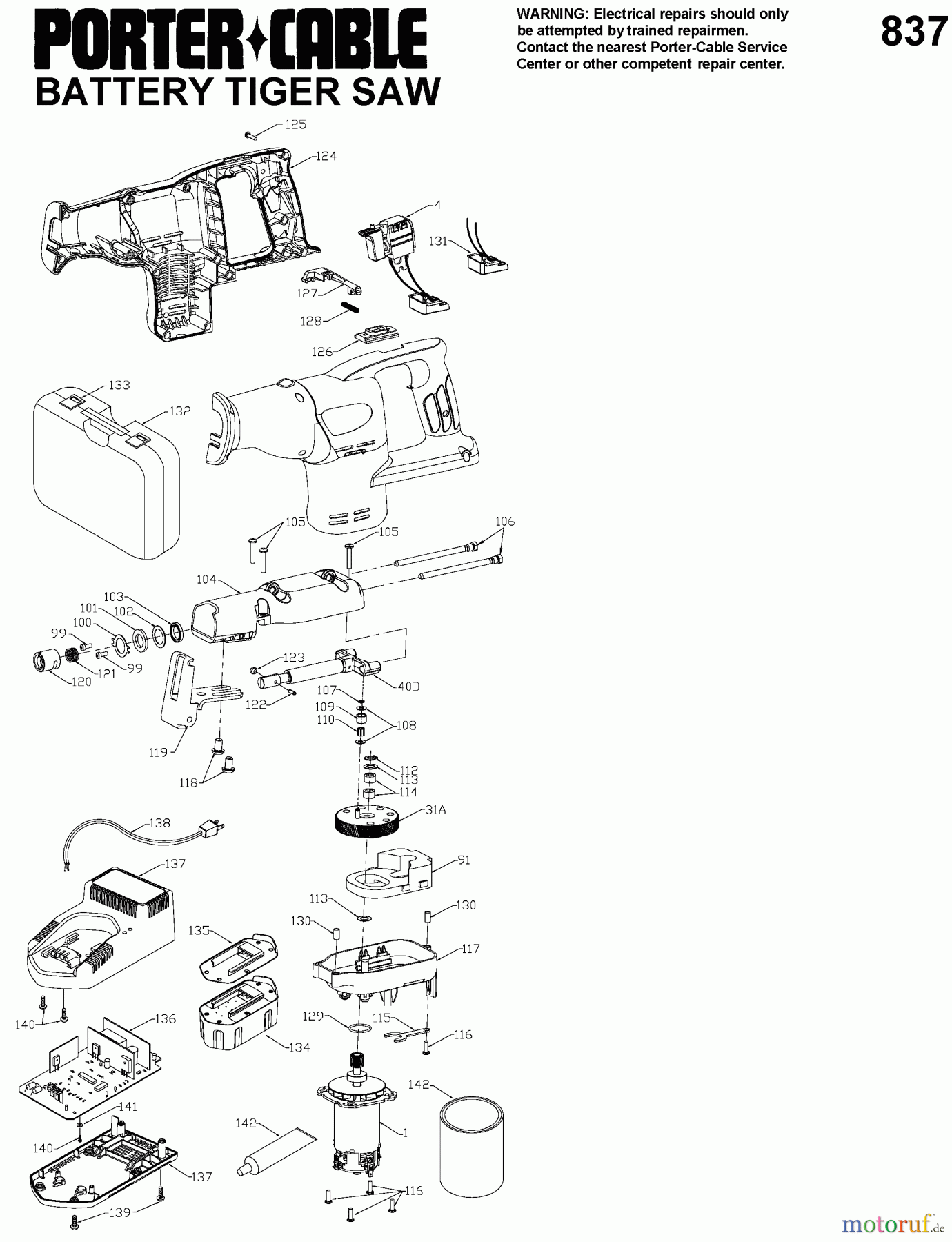 PORTER CABLE Divers A6261 837 Seite 1