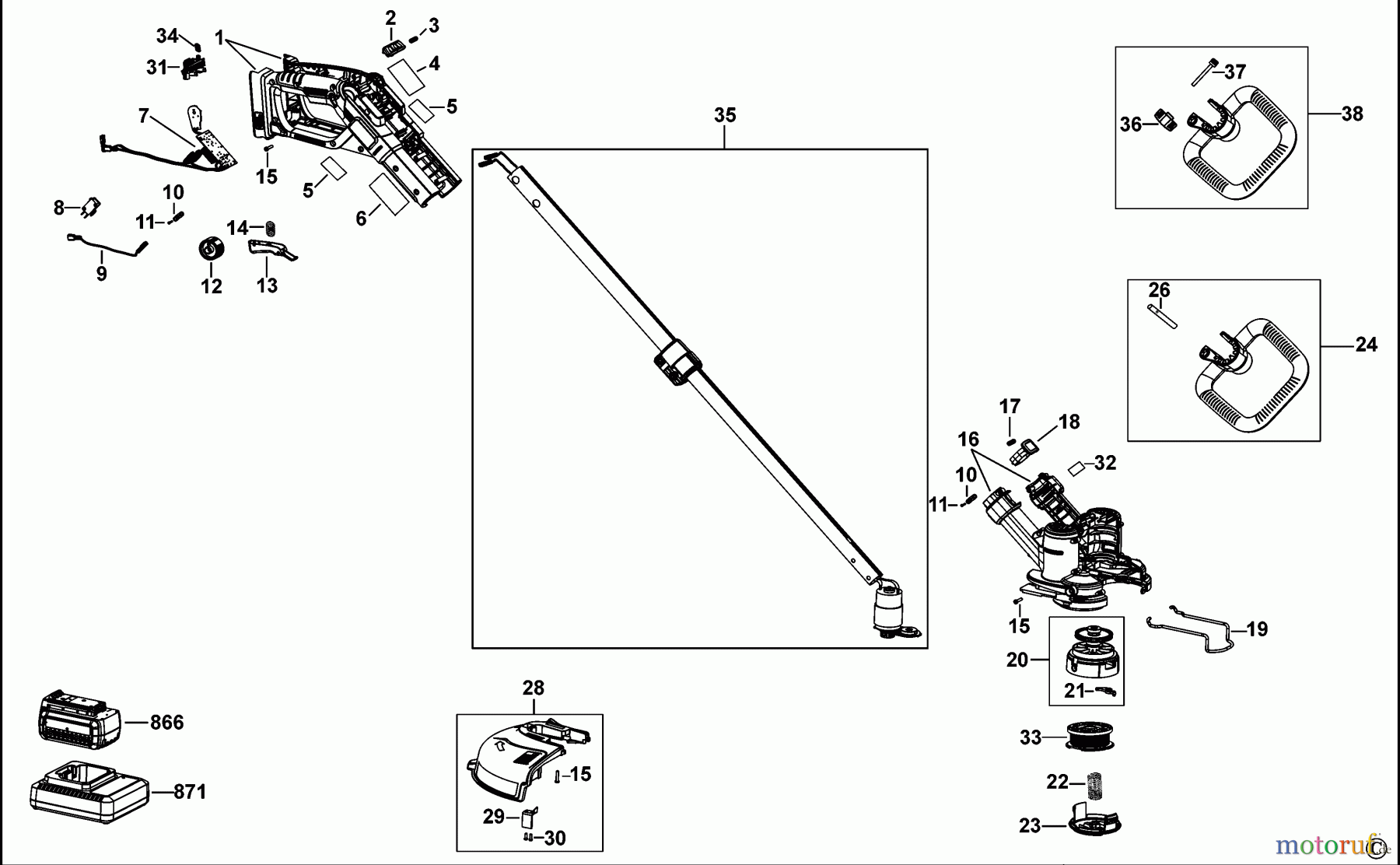 BLACK+DECKER AUSSERHALB HECKENSCHEREN, FADENTRIMMER, SCHEREN AKKU-RASENTRIMMER GLC36 Seite 1