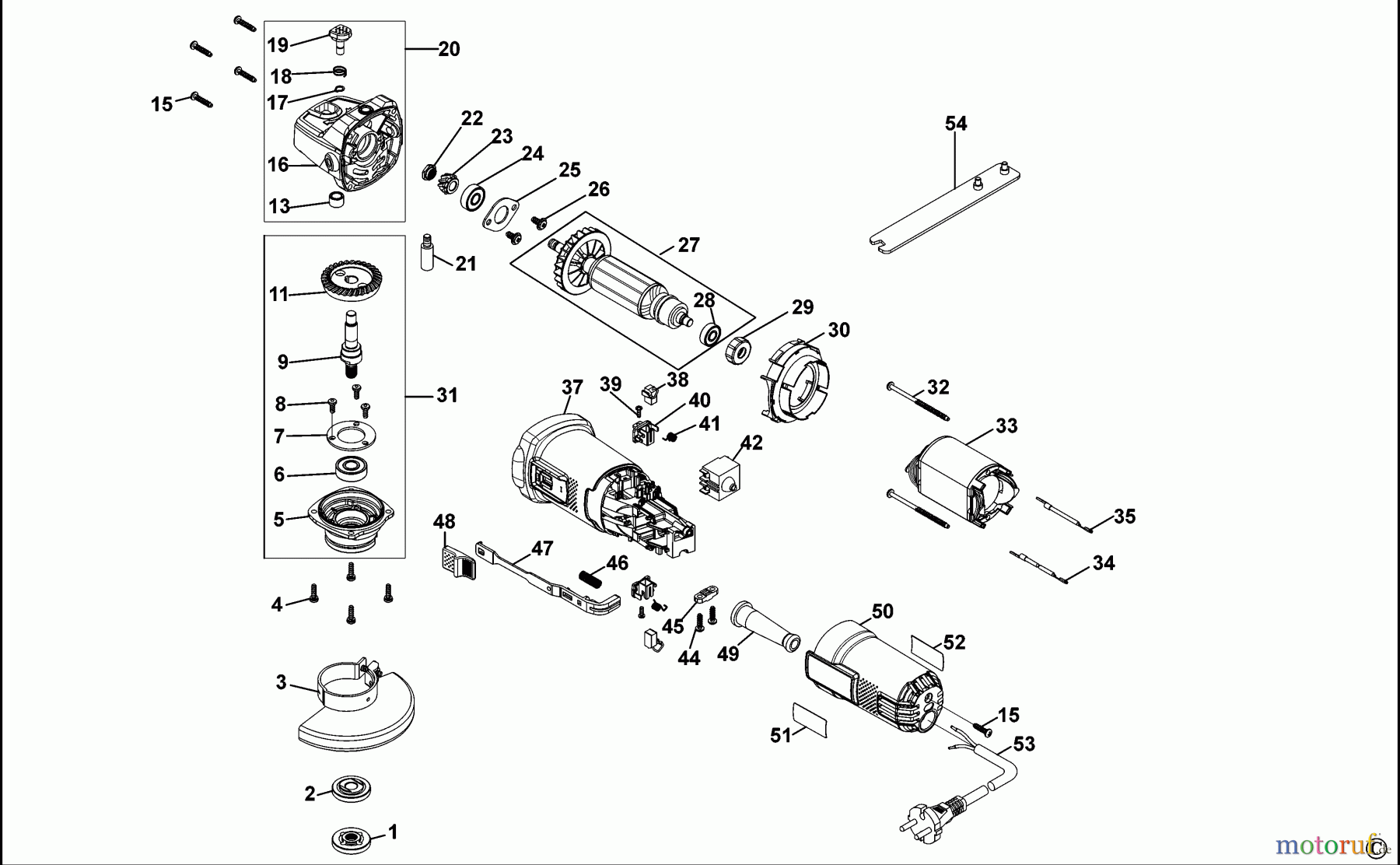 BLACK+DECKER PROFESSIONELL SCHLEIFMASCHINEN, POLIERMASCHINEN UND EINFÄDLER WINKELSCHLEIFER KTG600 Seite 1