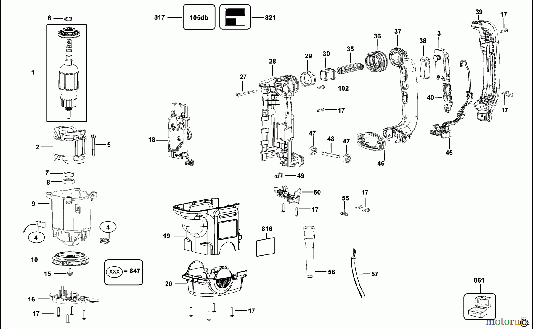  DEWALT Bohrhämmer Bohrhämmer SDS-MAX DREHHAMMER D25761K Seite 1