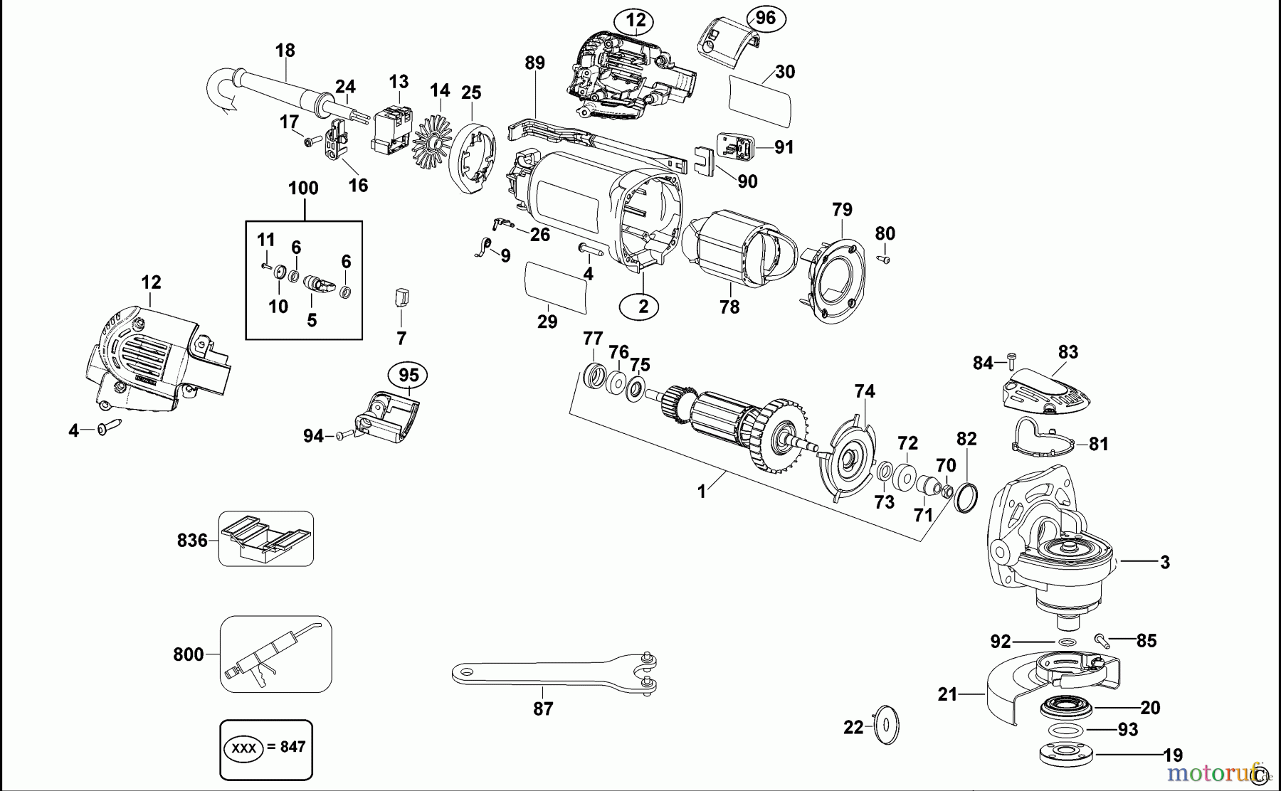  DEWALT METALLBEARBEITUNG WINKELSCHLEIFER 100-125MM KLEINER WINKELSCHLEIFER D28112X Seite 1