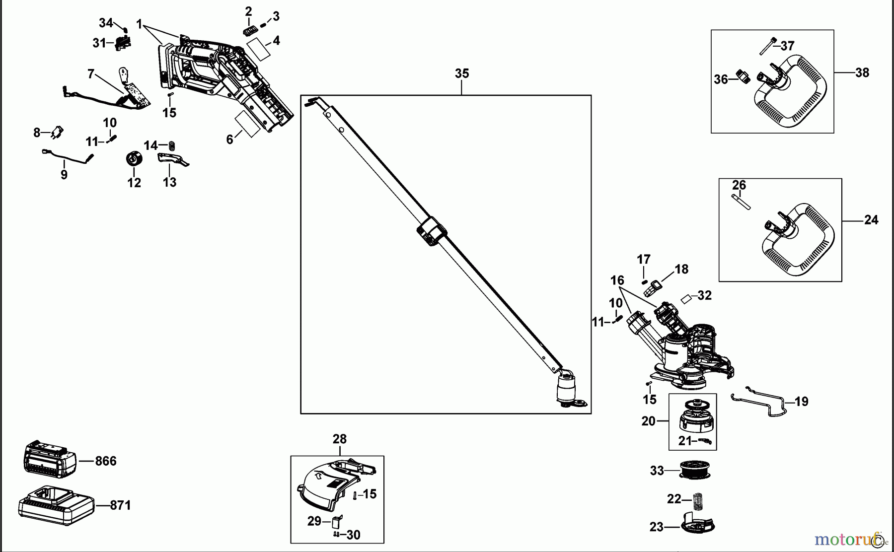 BLACK+DECKER AUSSERHALB HECKENSCHEREN, FADENTRIMMER, SCHEREN AKKU-RASENTRIMMER GLC36N Seite 1