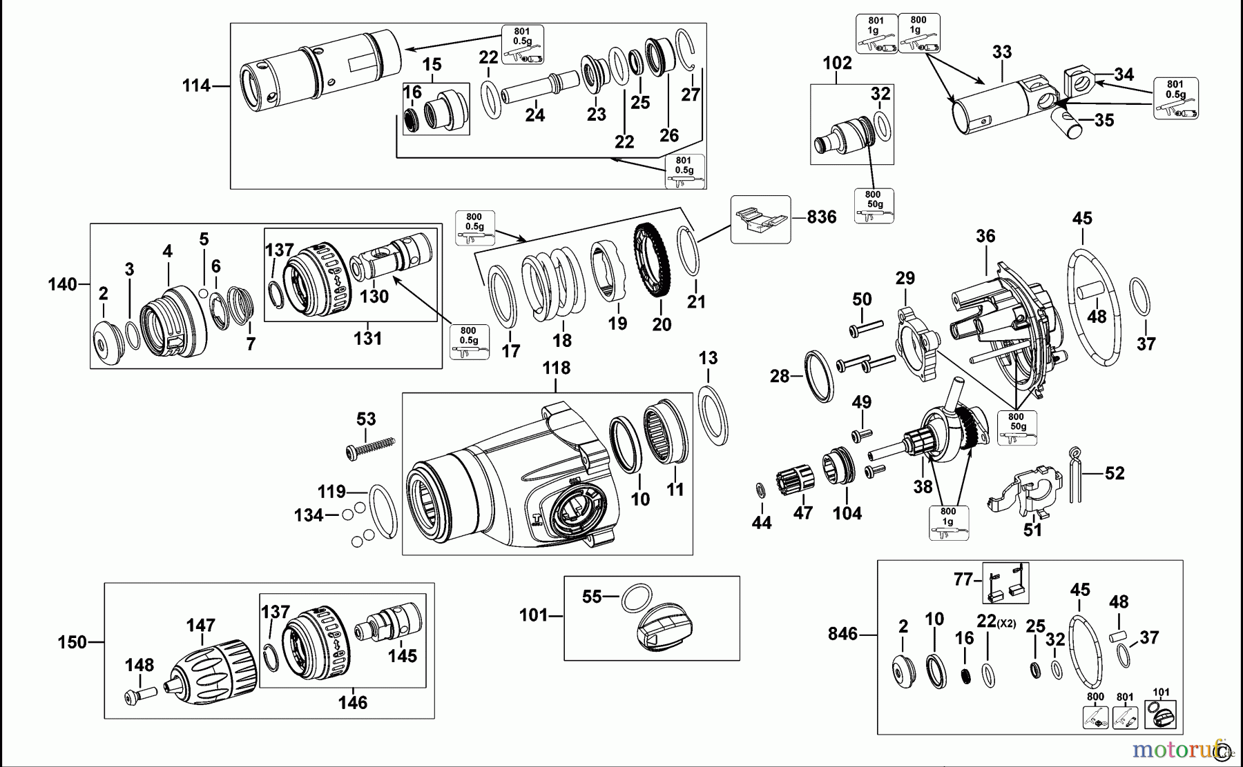 DEWALT Bohrhämmer Bohrhämmer SDS-PLUS DREHHAMMER D25144 Seite 1