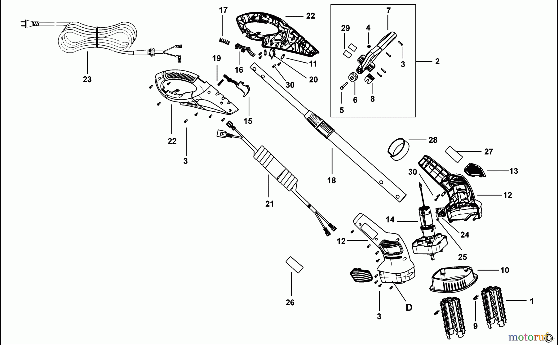 BLACK+DECKER AUSSERHALB KANTENSCHNEIDER, UNKRAUTSTECHER UND GARTENARBEITER ELEKTRO-UNKRAUTJÄTER ACL100 Seite 1