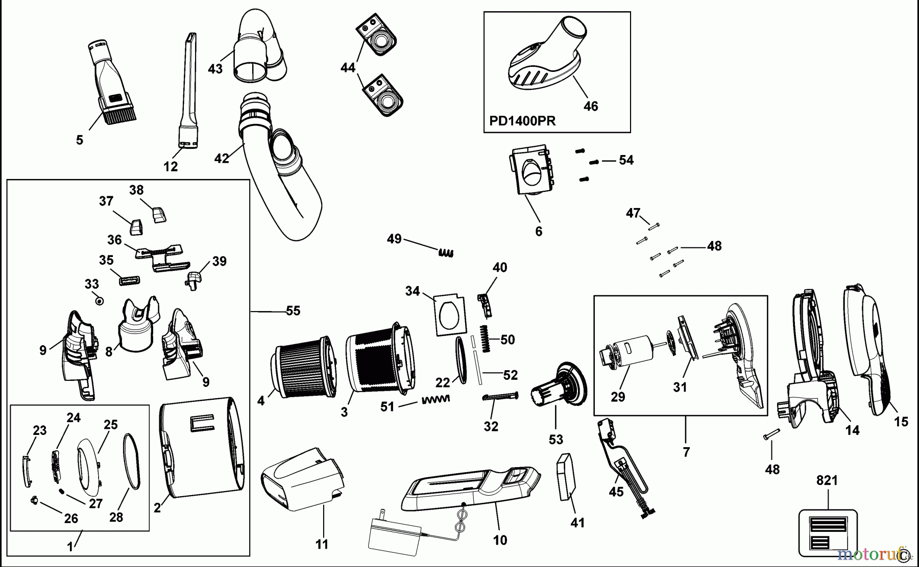 BLACK+DECKER HAUSHALT REINIGUNG STAUBSAUGER PD1400 Seite 1