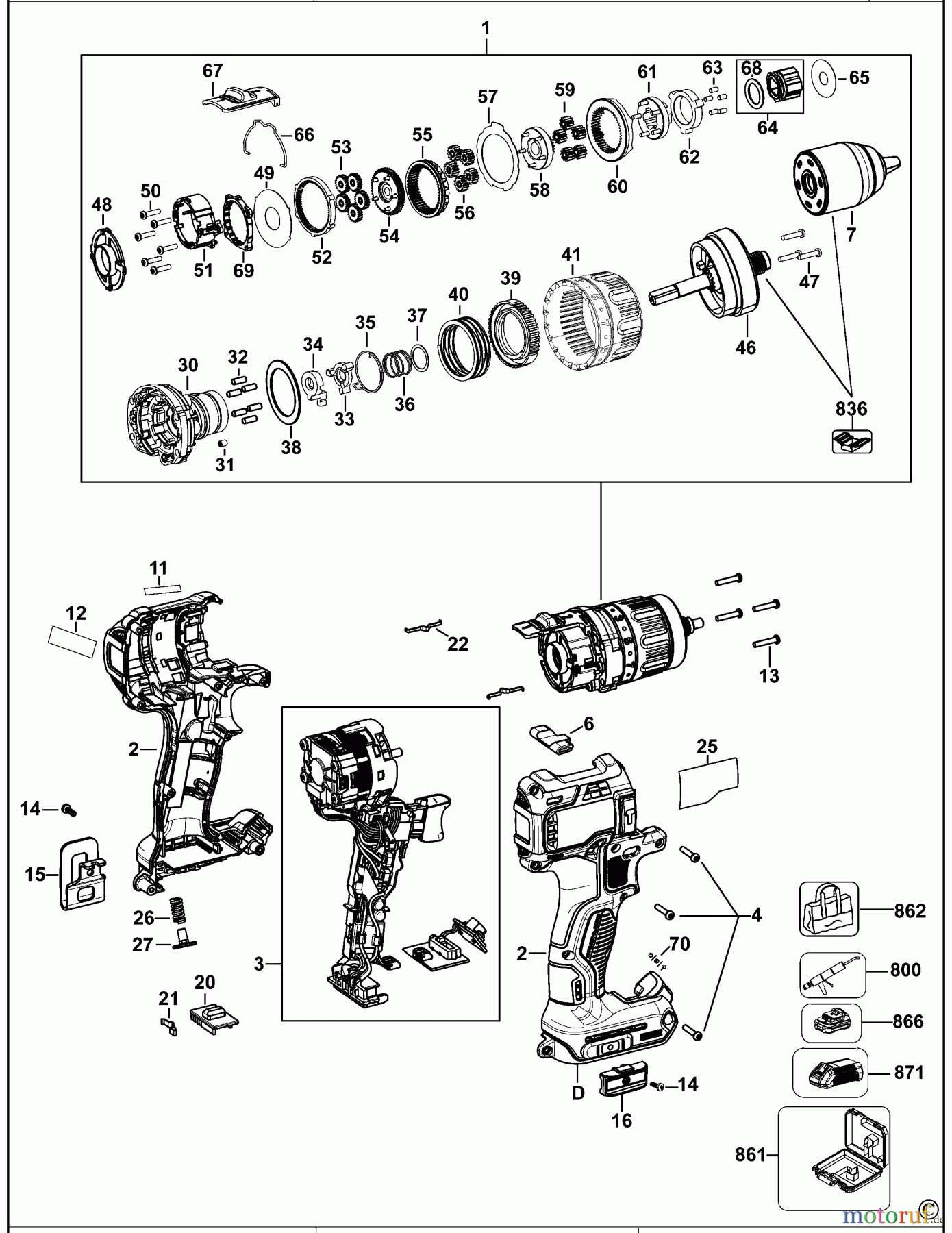 DEWALT AKKUBOHRER CDLS DRILLS 18V AKKU SCHRAUBER DCD796 Seite 1