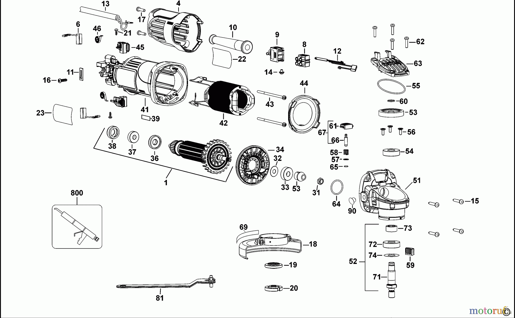  DEWALT METALLBEARBEITUNG WINKELSCHLEIFER 100-125MM KLEINER WINKELSCHLEIFER DWE8100T Seite 1