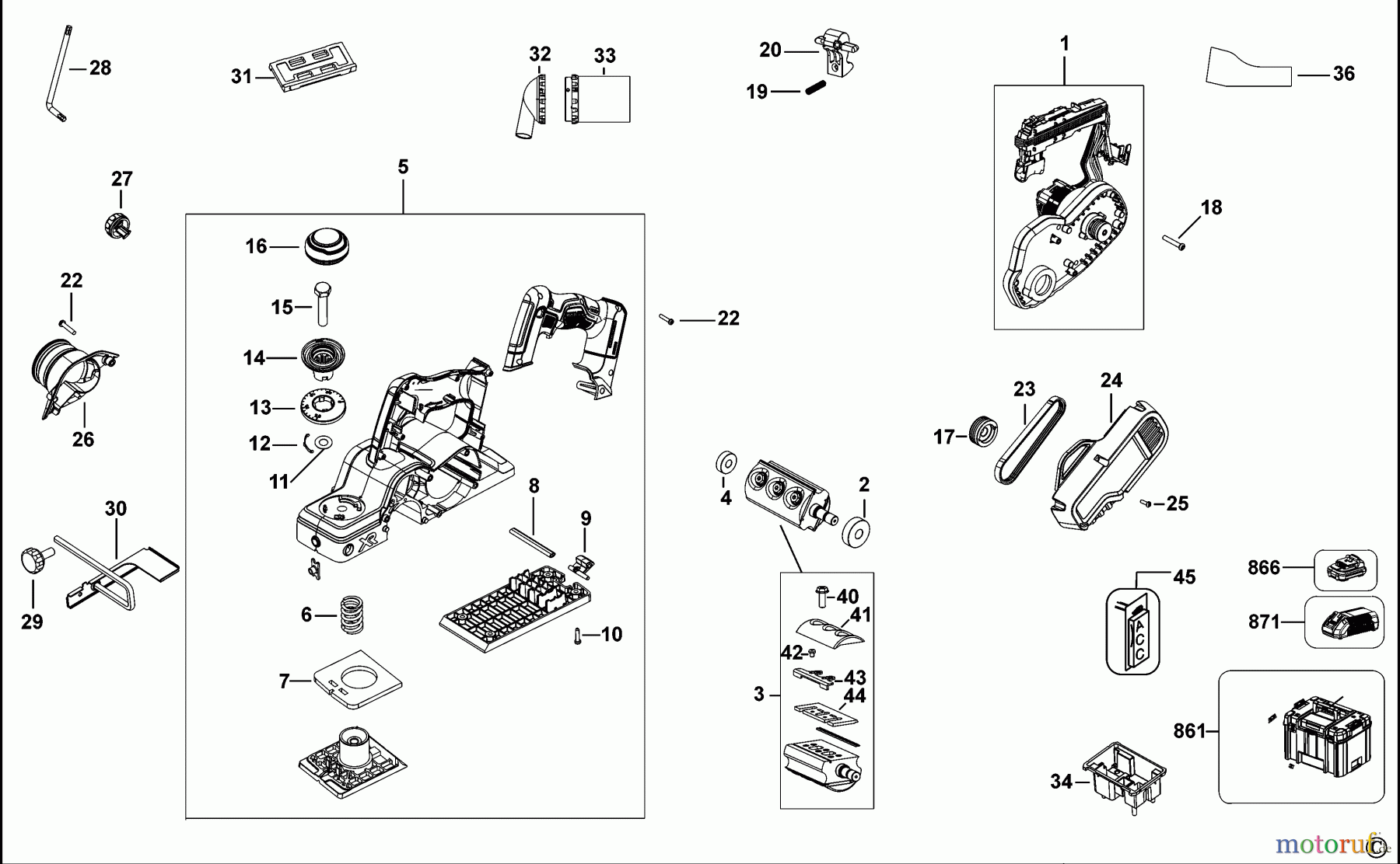 DEWALT SCHNURLOS-SONSTIGES HOBELMASCHINE DCP580N Seite 1