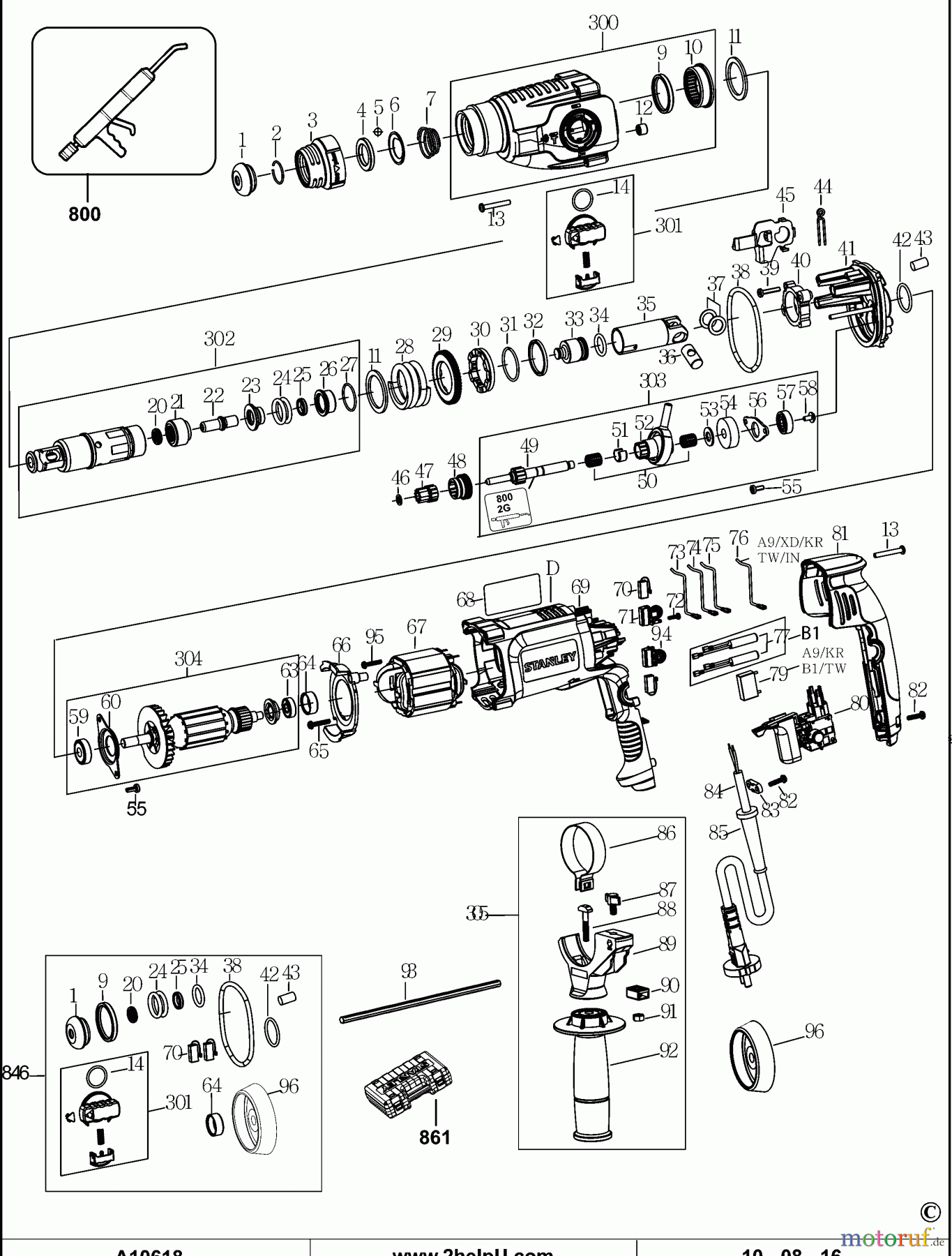  STANLEY HAMMERS ROTARY HAMMERS SDS-PLUS DREHHAMMER SHR263K Seite 1
