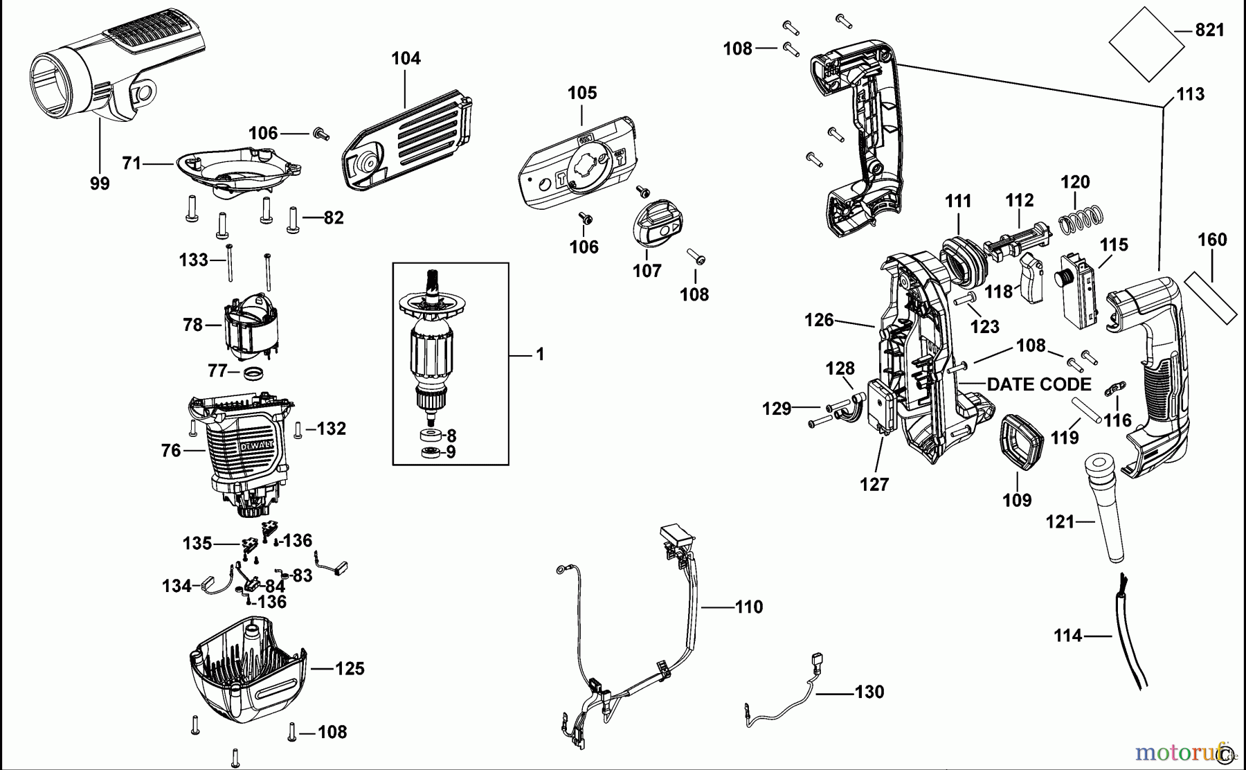  DEWALT Bohrhämmer Bohrhämmer SDS-MAX DREHHAMMER D25481 Seite 2