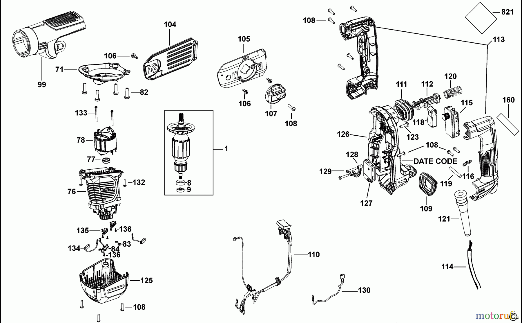 DEWALT Bohrhämmer Meisselhämmer MEISSELHAMMER D25811 Seite 1