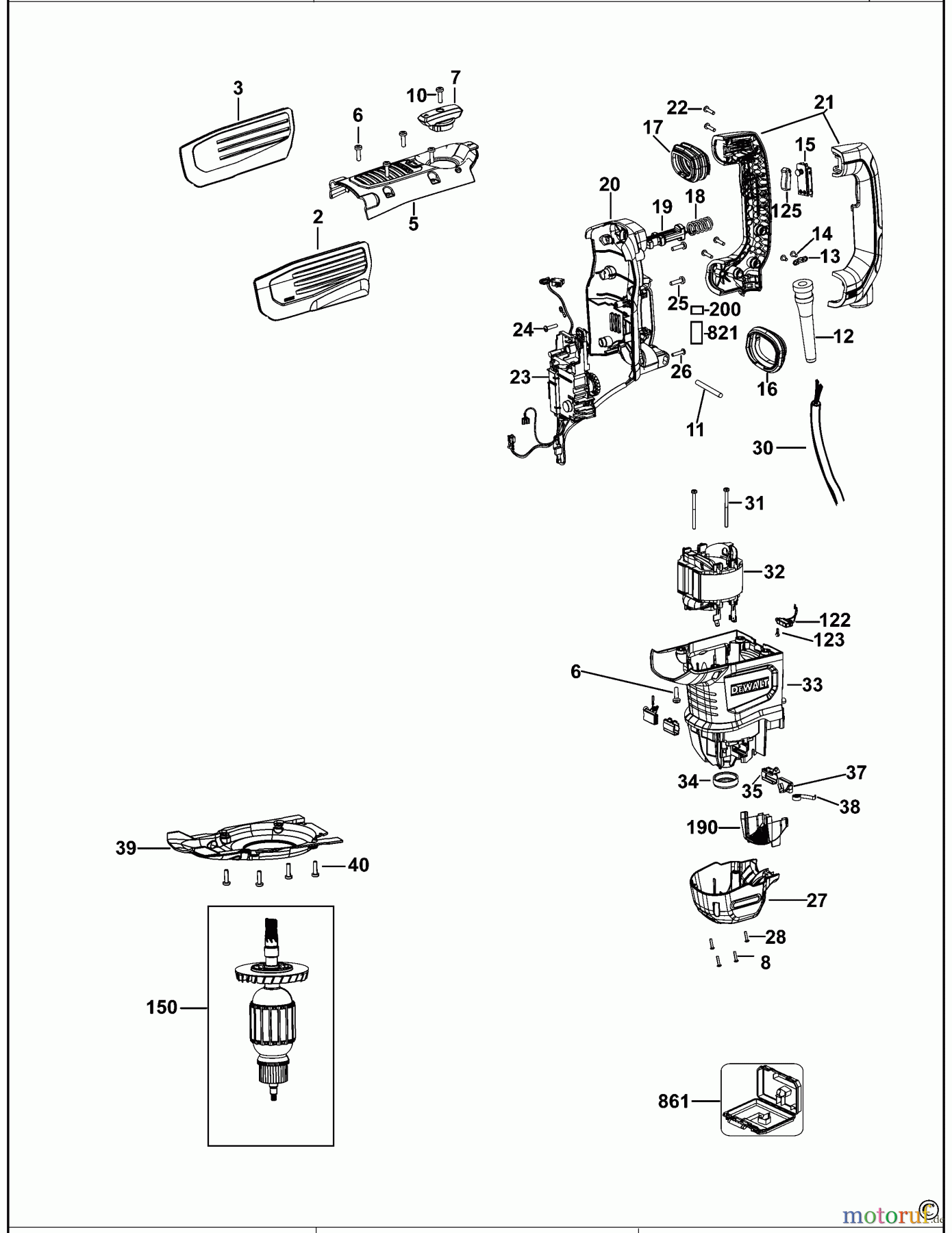 DEWALT Bohrhämmer Meisselhämmer MEISSELHAMMER D25872 Seite 1