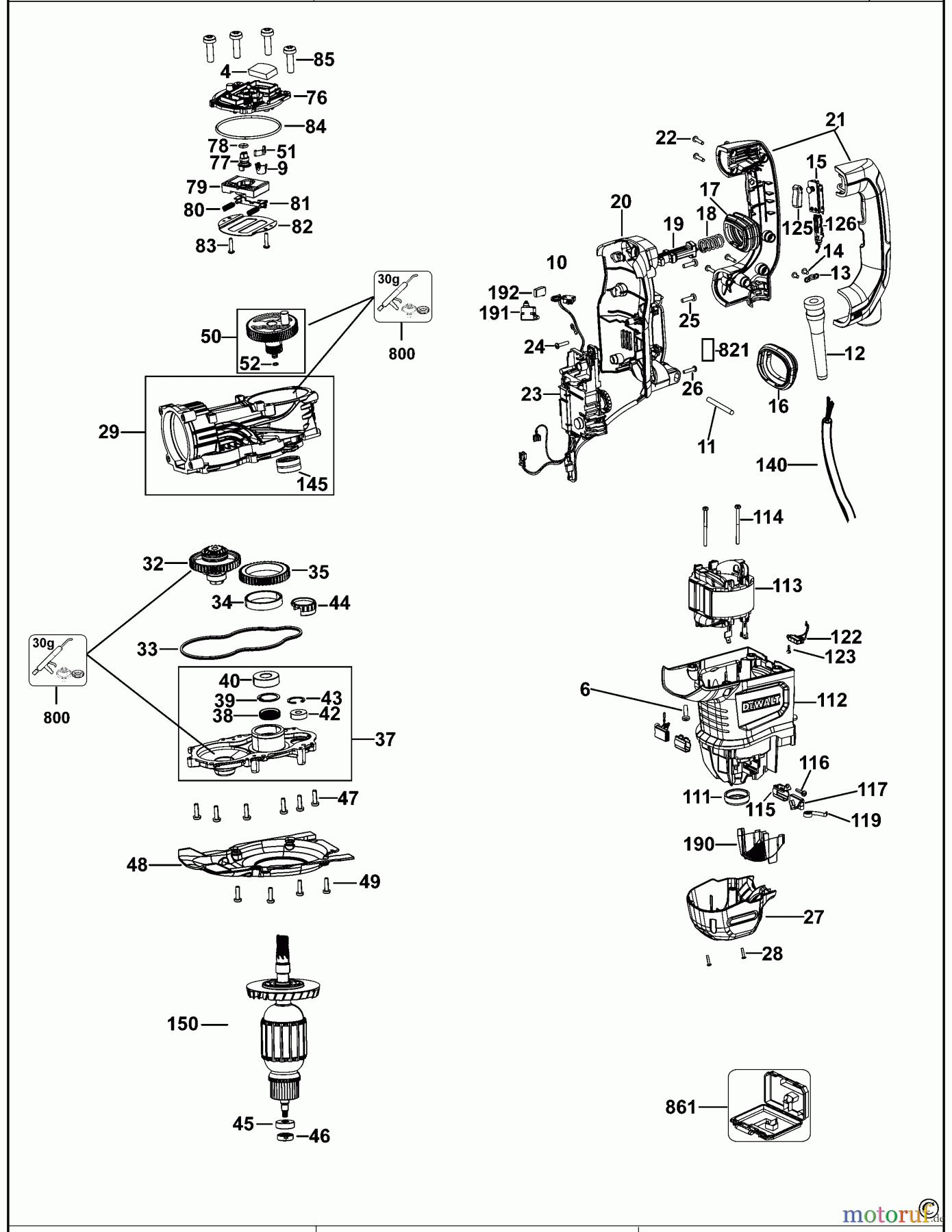 DEWALT Bohrhämmer Bohrhämmer SDS-MAX DREHHAMMER D25773 Seite 2
