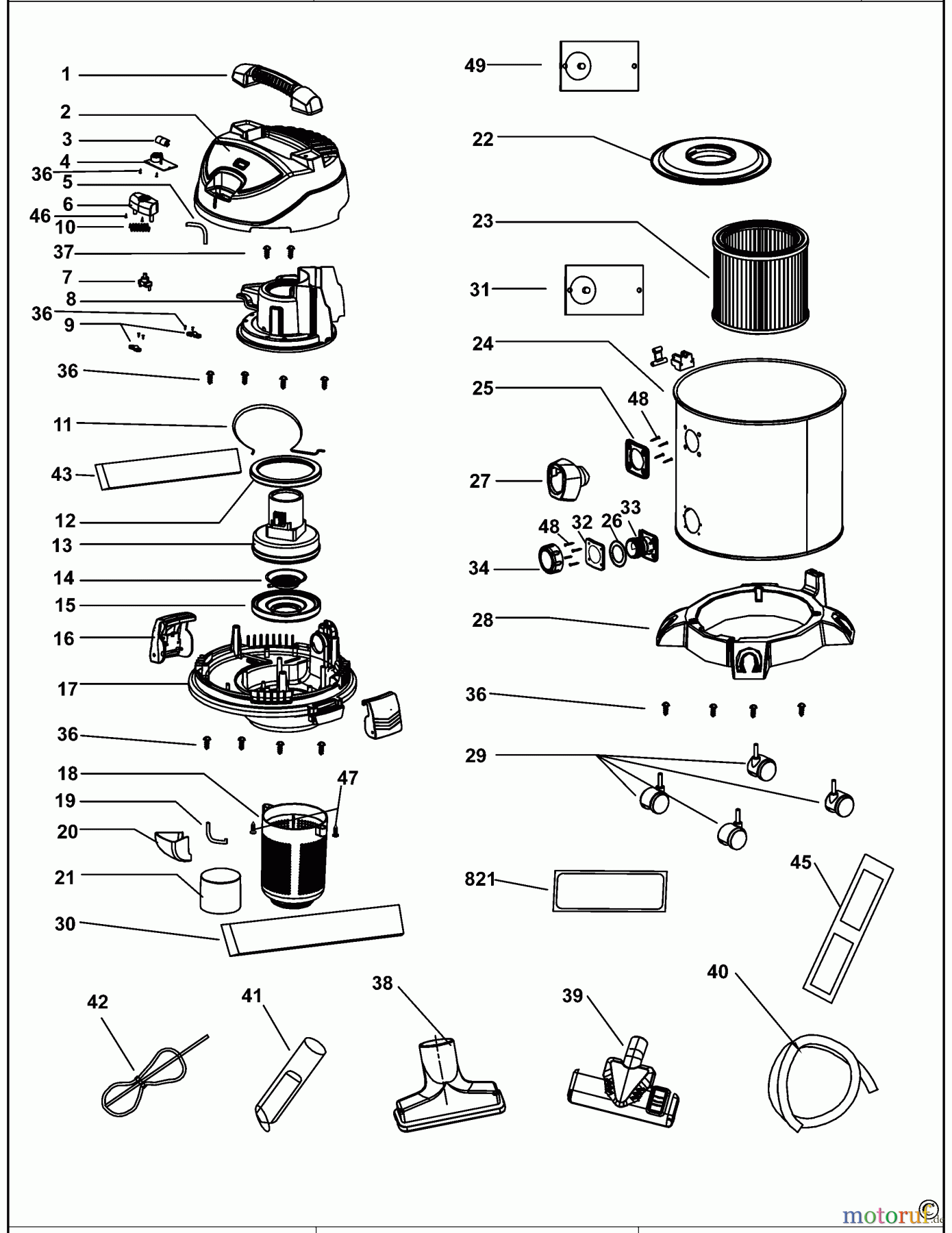 BLACK+DECKER PROFESSIONELL STAUBABSCHEIDER UND -SAMMLER STAUBSAUGER BDWDS30 Seite 1