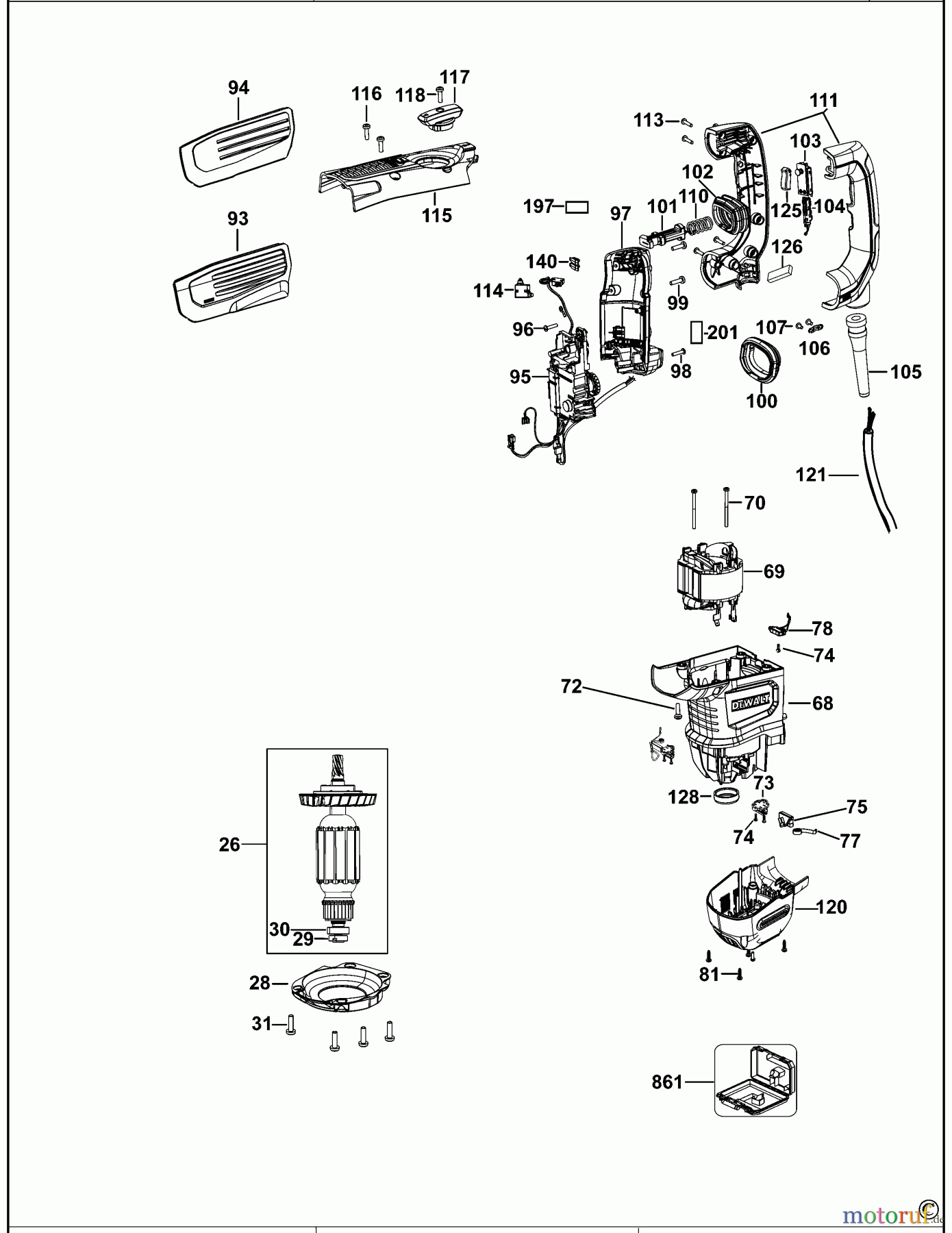  DEWALT Bohrhämmer Bohrhämmer SDS-MAX DREHBOHRHAMMER D25614 Seite 2