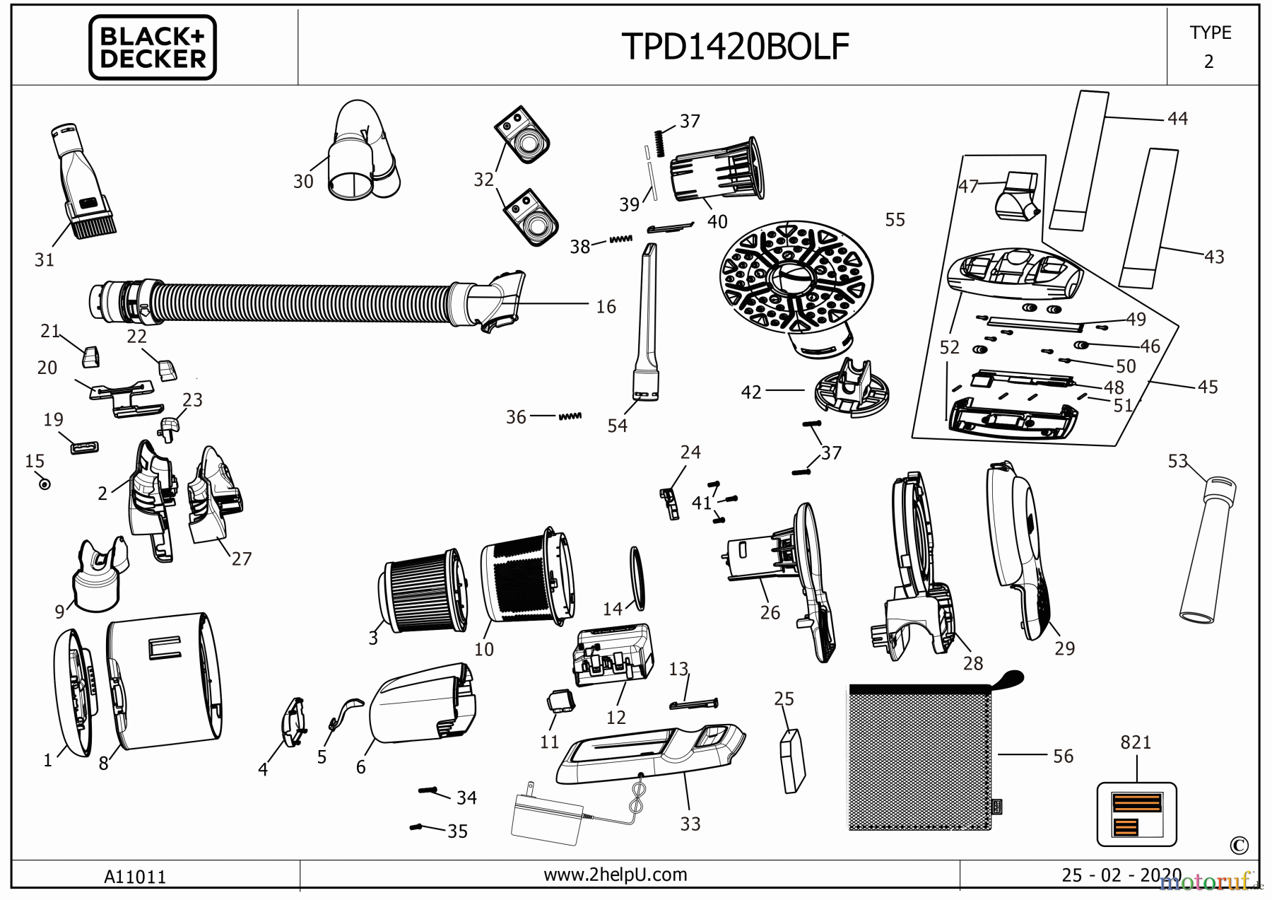 BLACK+DECKER HAUSHALT REINIGUNG STAUBSAUGER TPD1420BOFL Seite 2