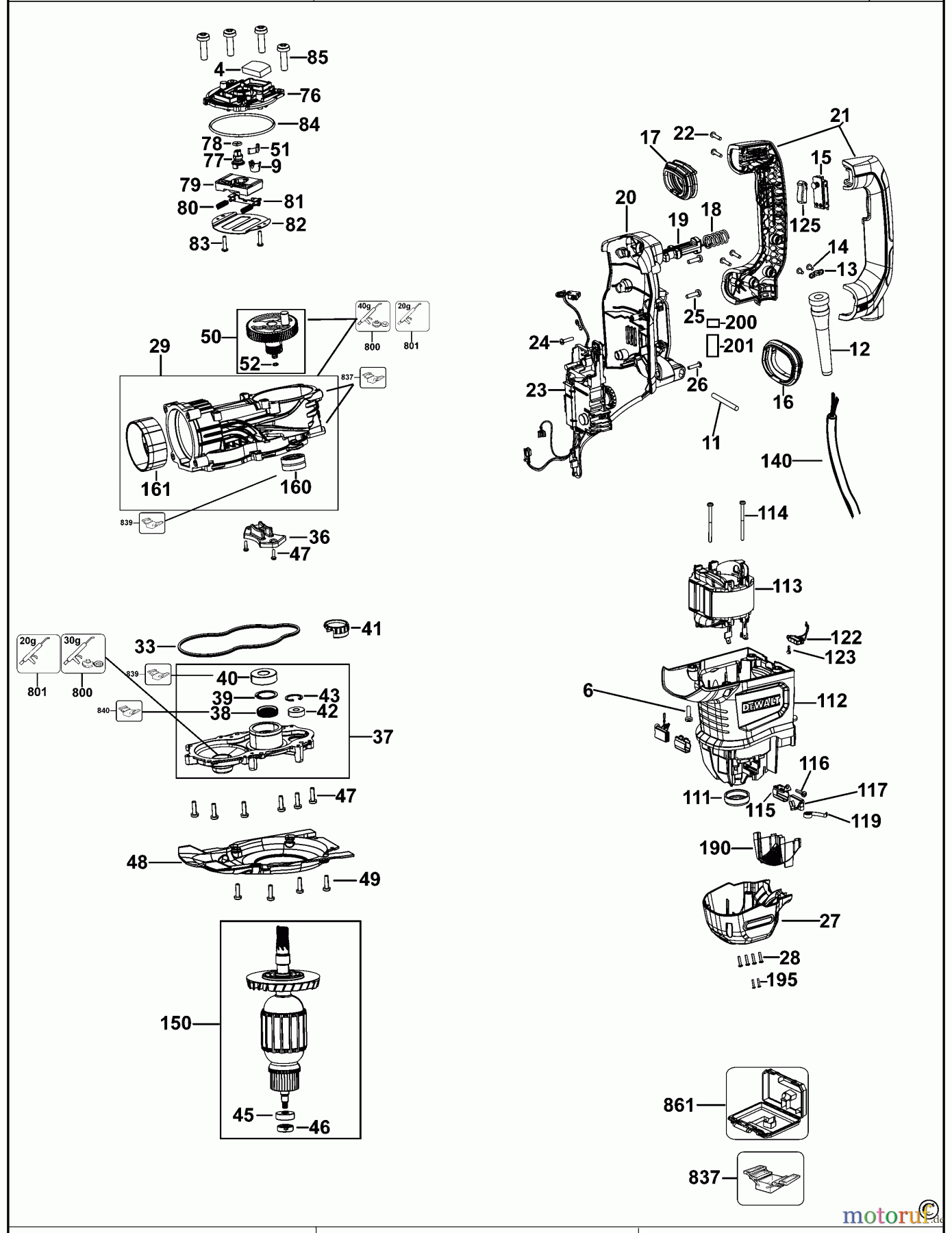 DEWALT Bohrhämmer Meisselhämmer MEISSELHAMMER D25893K Seite 2