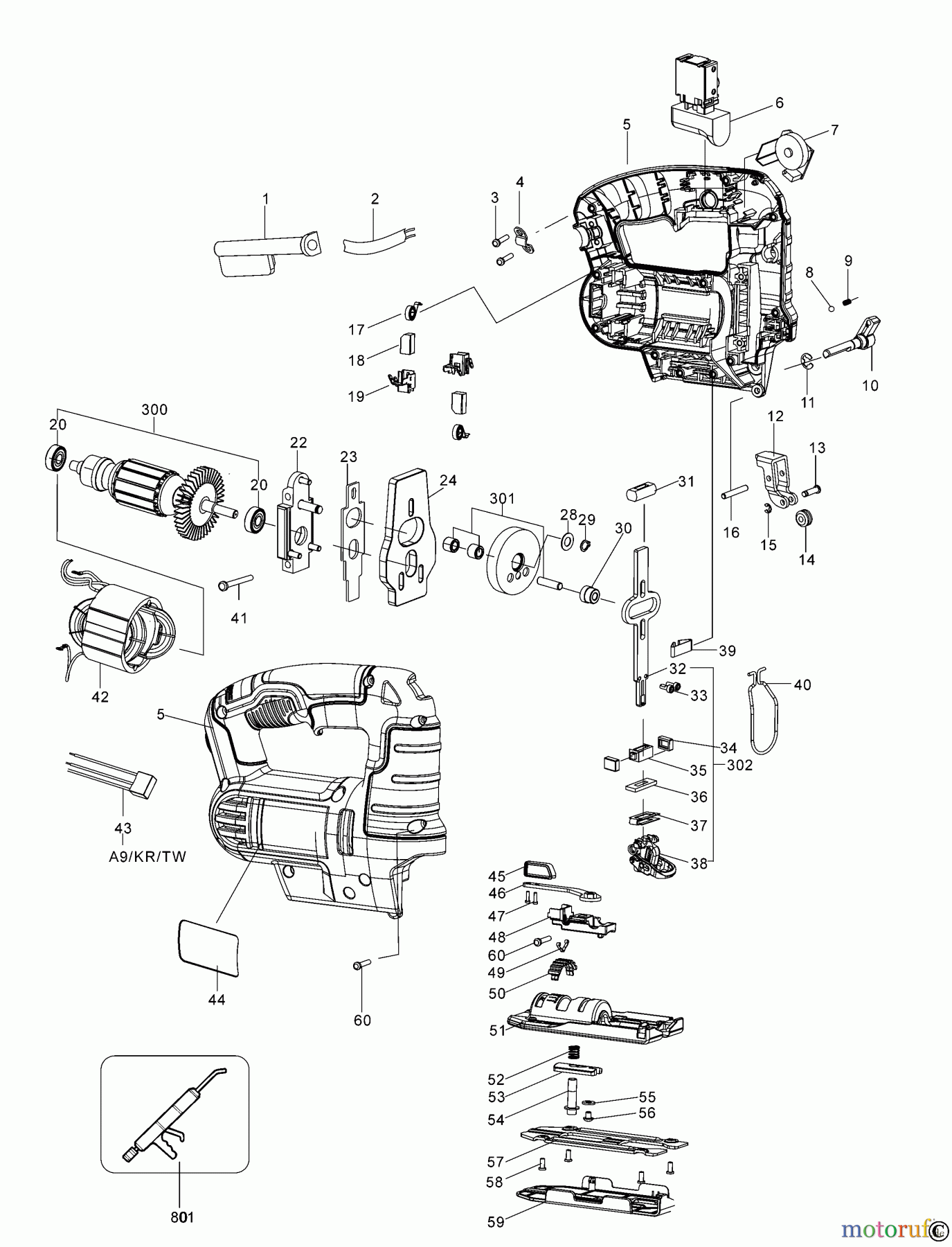 DEWALT METALLBEARBEITUNG SÄGEN STICHSÄGE DWE349 Seite 1