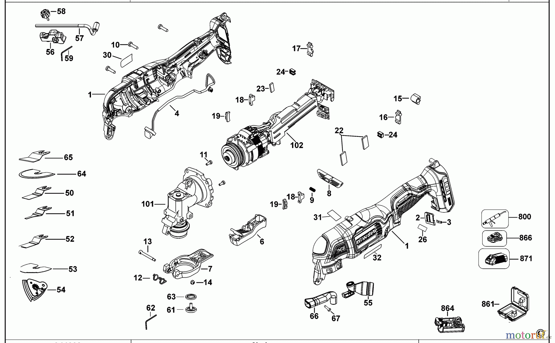  DEWALT SCHNURLOS-SONSTIGES MULTITOOL DCS356P2 Seite 1