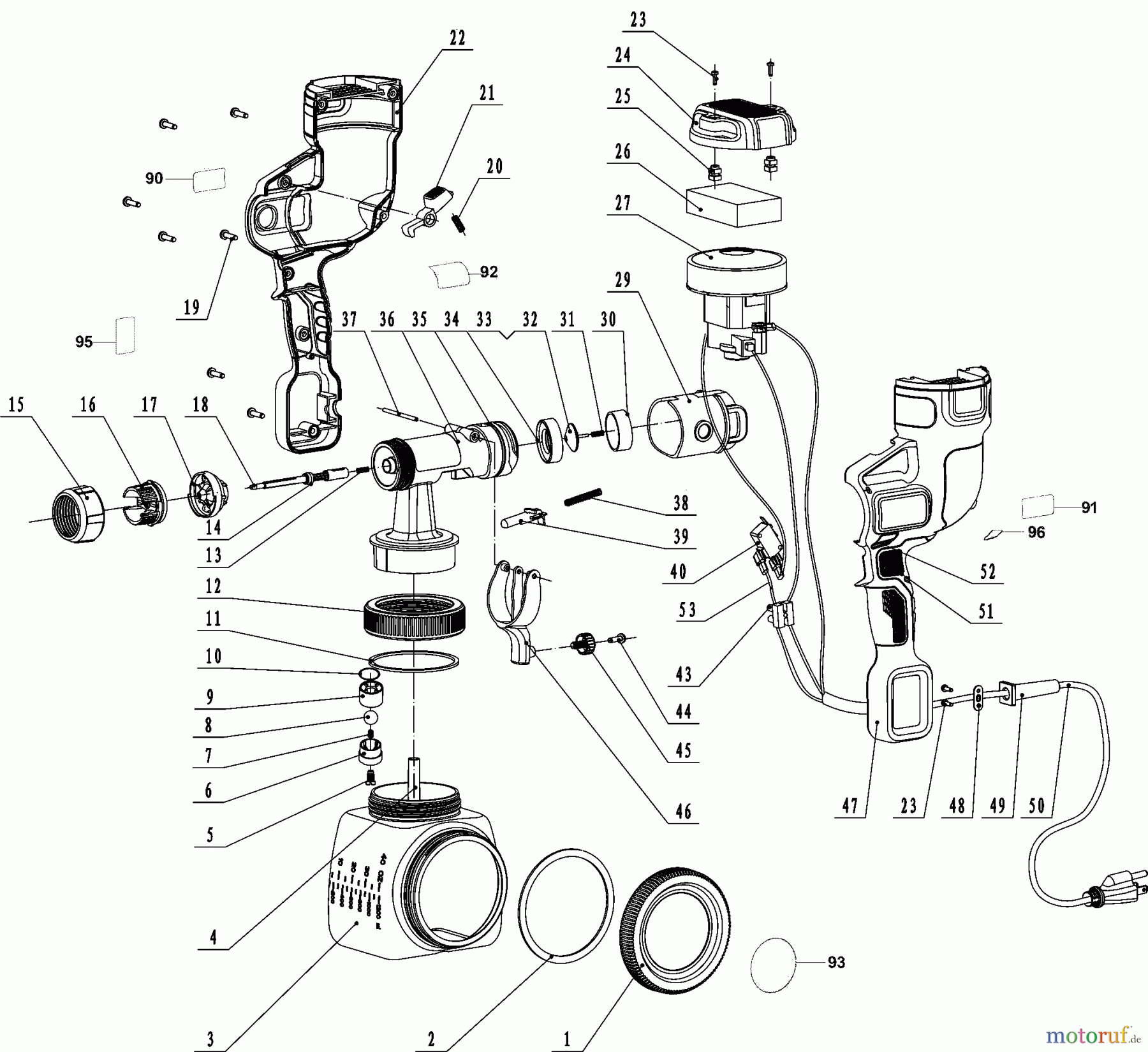 BLACK+DECKER INNENAUSSTATTUNG SPRITZPISTOLEN, TAPETENABLÖSER & PAINTMATE DE-SPRAYER BDPH200B Seite 1