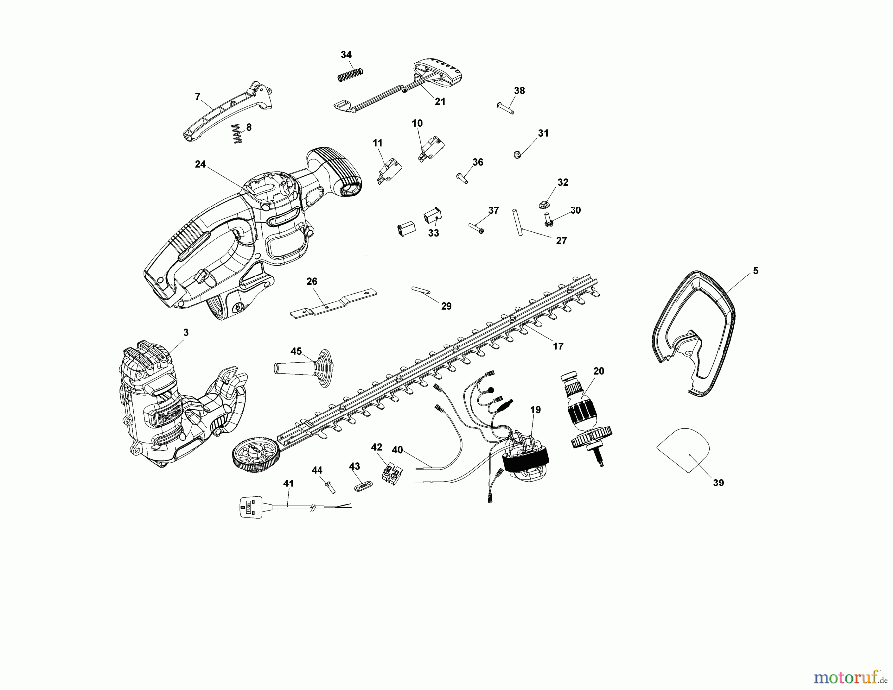  BLACK+DECKER AUSSERHALB HECKENSCHEREN, FADENTRIMMER, SCHEREN 420W HEDGE TRIMMER BEHT201K Seite 1