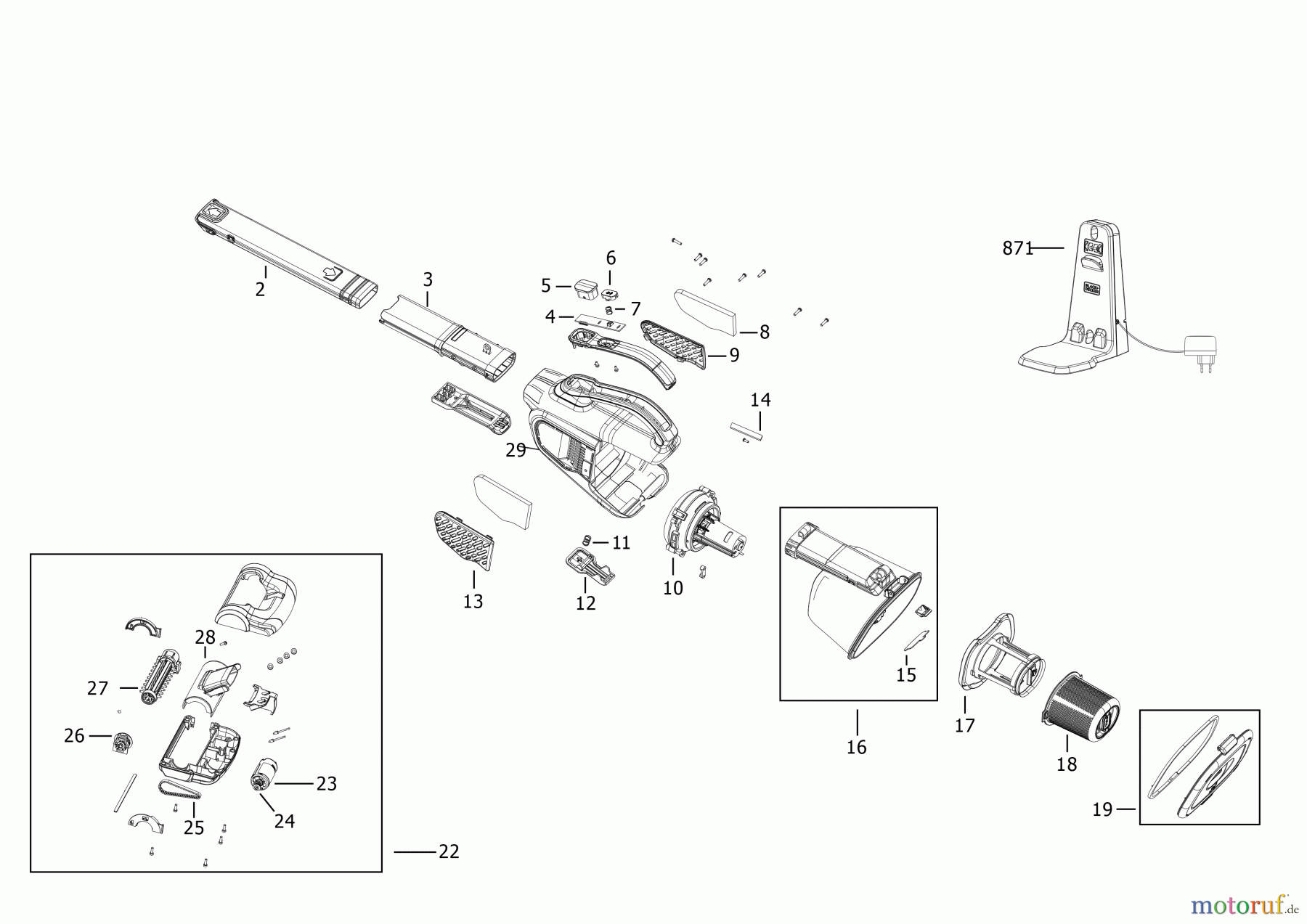 BLACK+DECKER HAUSHALT REINIGUNG STAUBSAUGER BHHV520BFP07 Seite 2