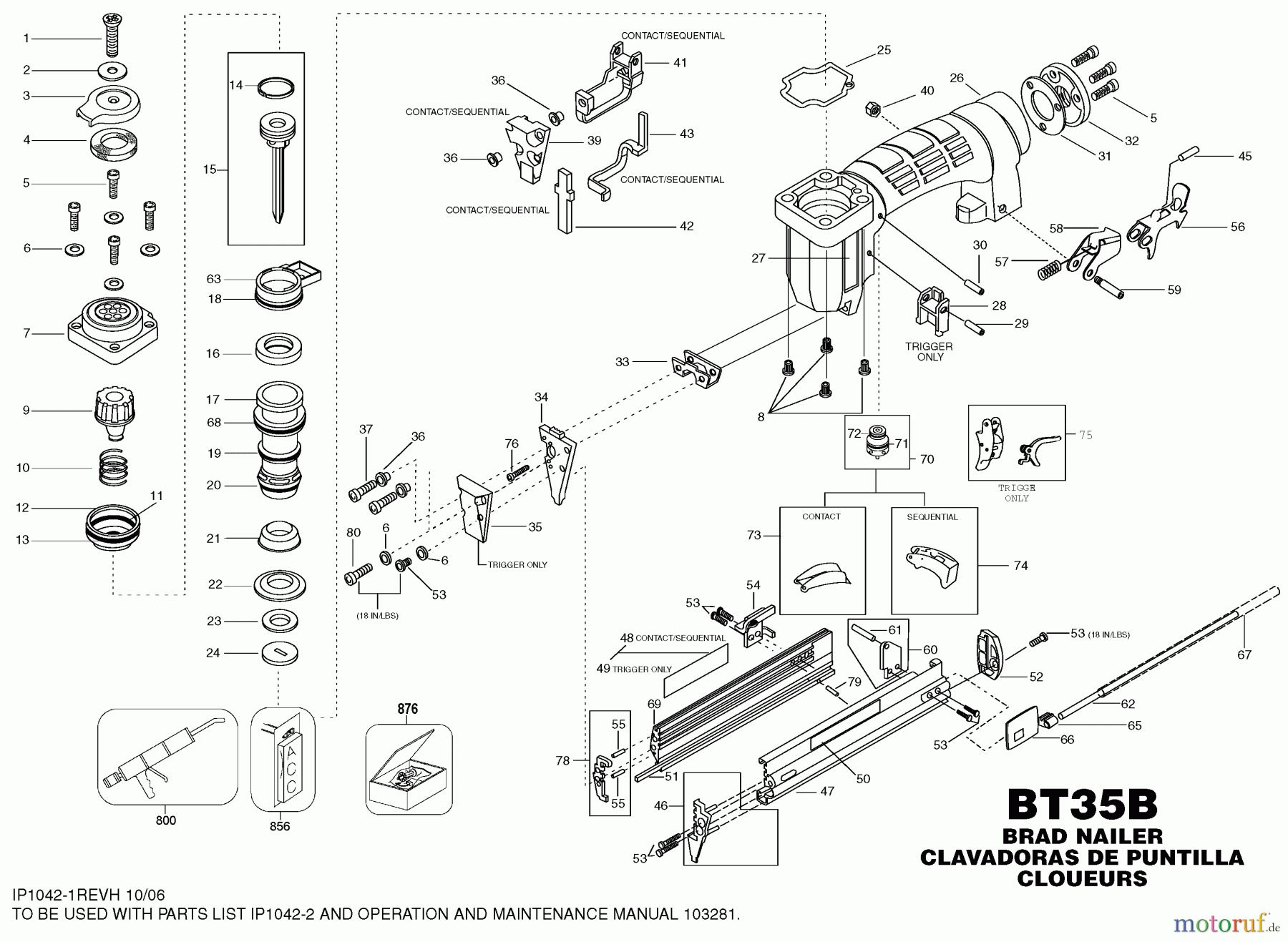 BOSTITCH NAILERS BT35B SIDELOAD MAGAZ BT35B-2 Seite 1