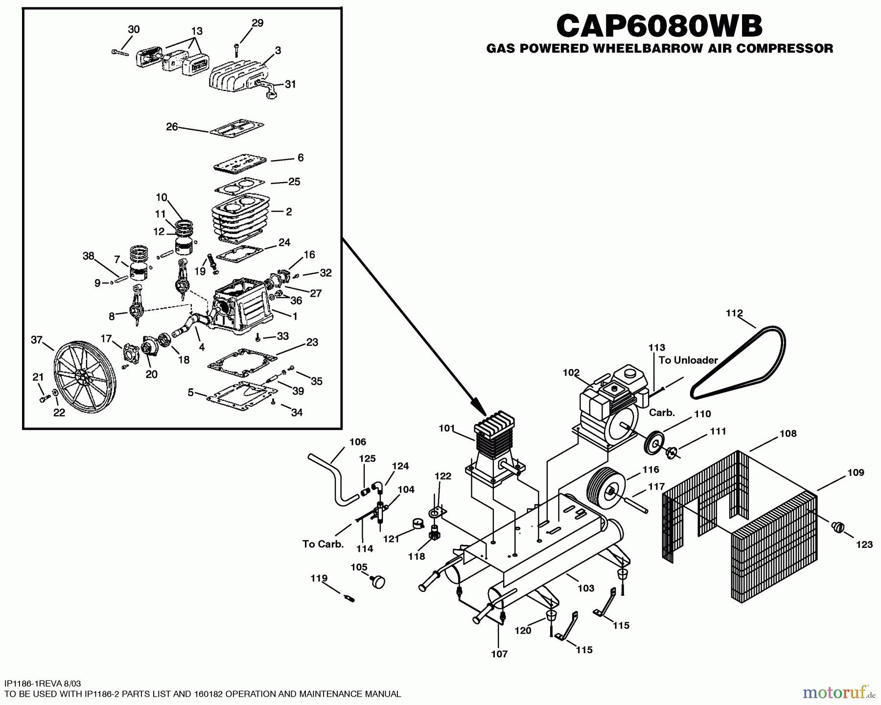 BOSTITCH COMPRESSORS 50622 CAP6080WB Seite 1