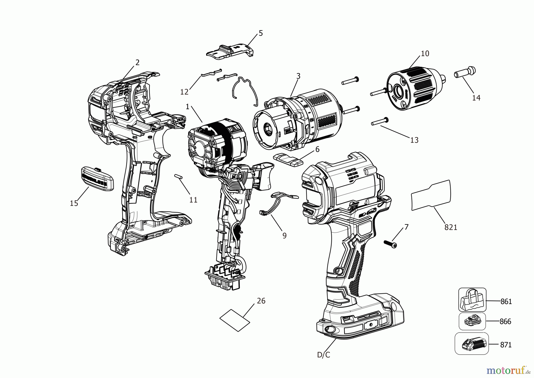 CRAFTSMAN CORDLESS DRILLS BOHRHAMMER CMCD732D2R Seite 1