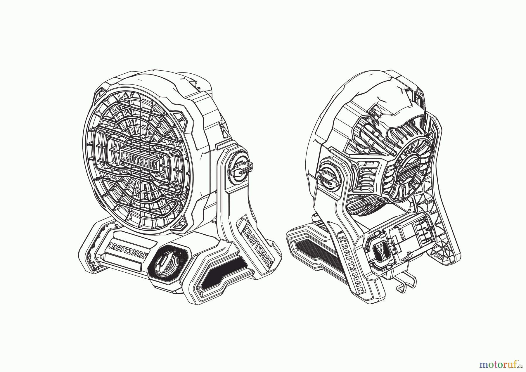  CRAFTSMAN CORDLESS OUTDOOR LÜFTER STÄNDER CMCE001BR Seite 1