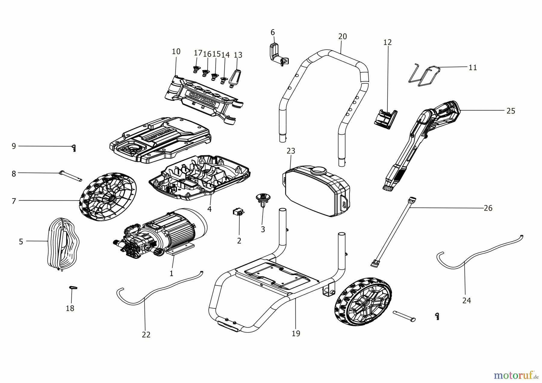  CRAFTSMAN CORDED OUTDOOR- MISC HOCHDRUCKREINIGER CMEPW2800 Seite 1
