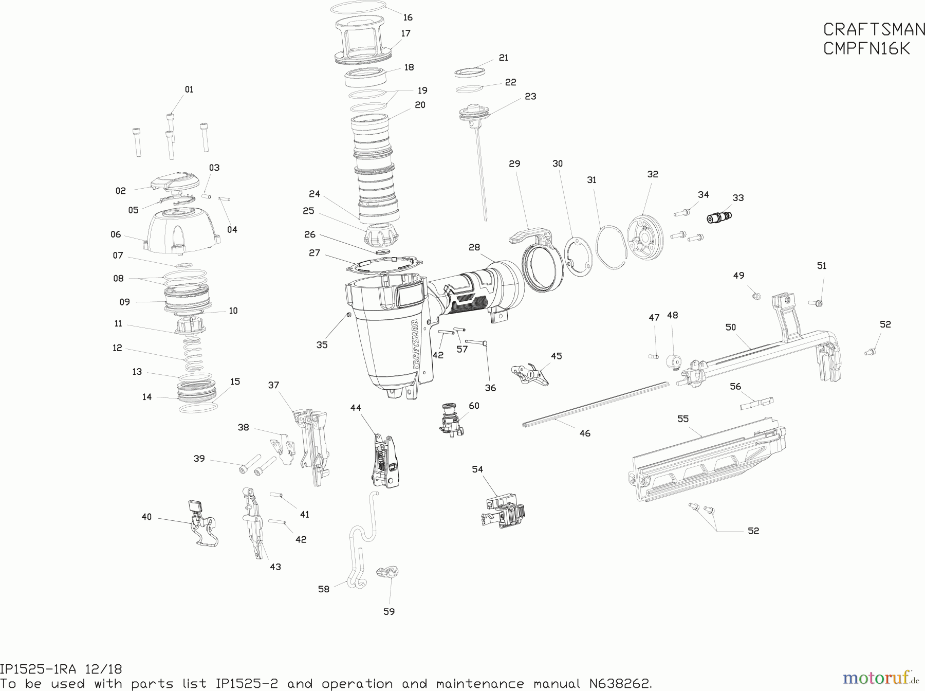  CRAFTSMAN CORDLESS NAILERS 16GA STRGHT FNSH NLR CMPFN16K Seite 1