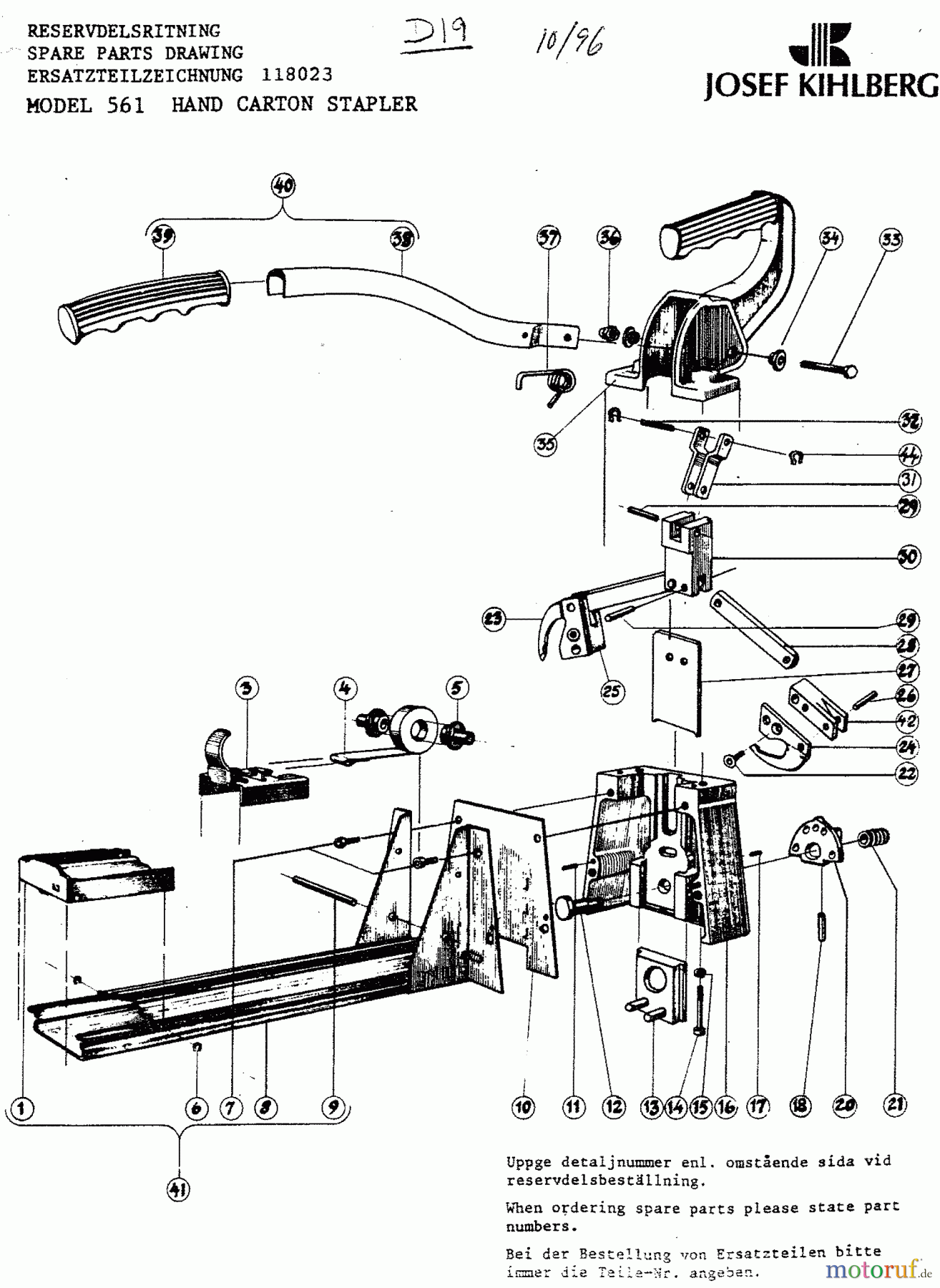  BOSTITCH CARTON SEALER CARTON STAPLER D19 Seite 1