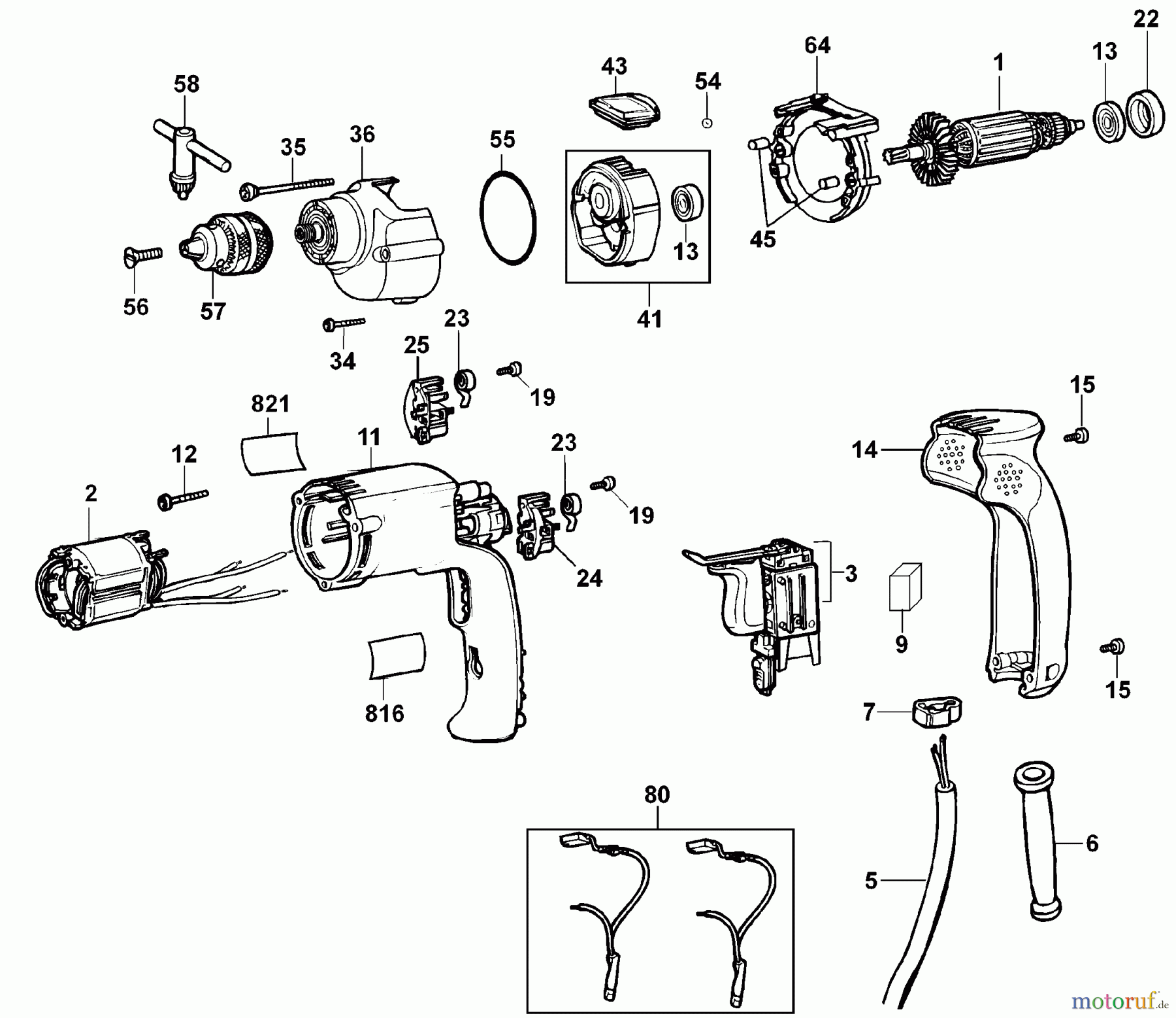 OEM Black und Decker Divers BOHRER D21107 Seite 1