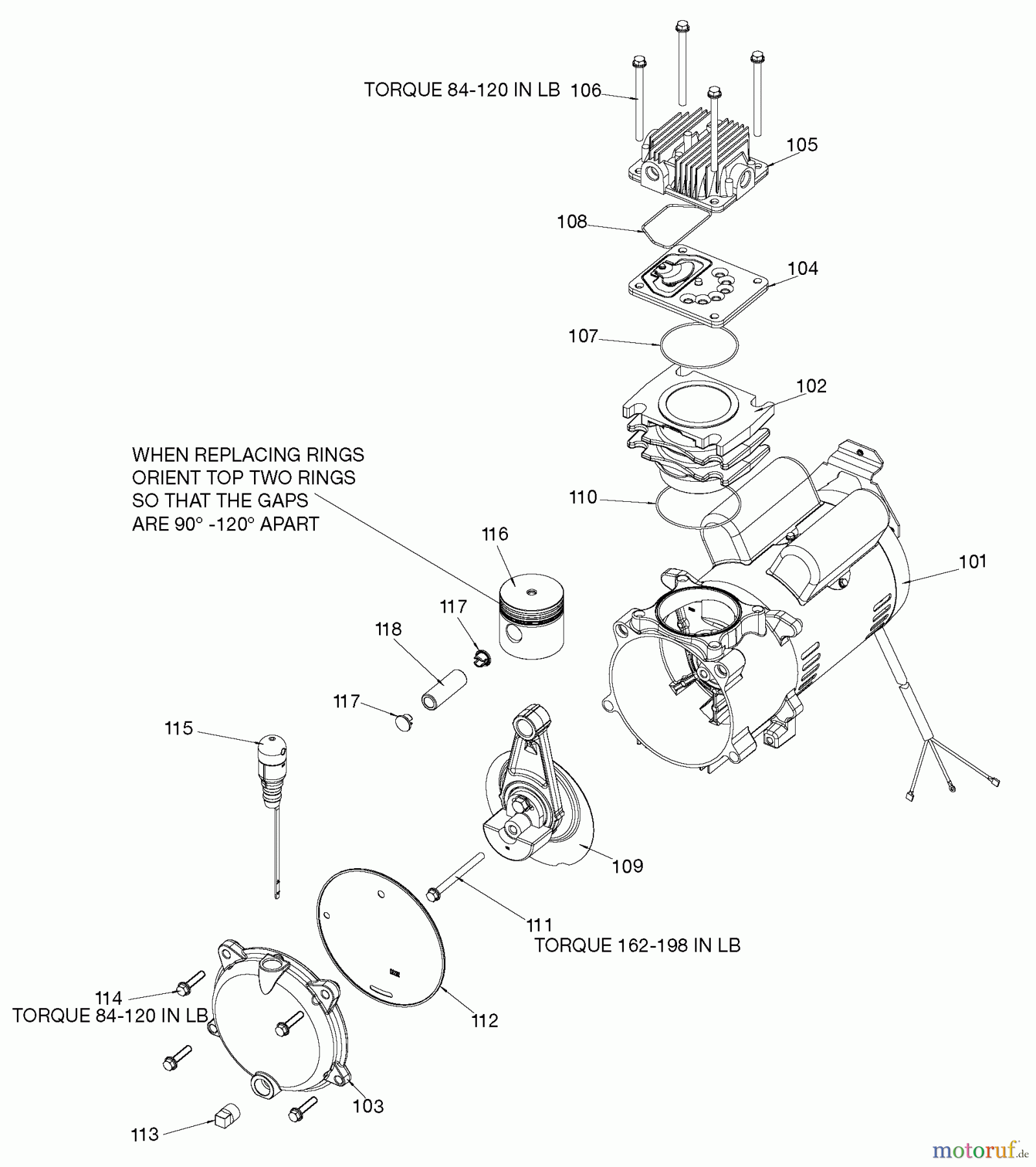  PORTER CABLE Divers A 2.5HP 4G PC DL 1STG 120 CPLDC2540P Seite 2