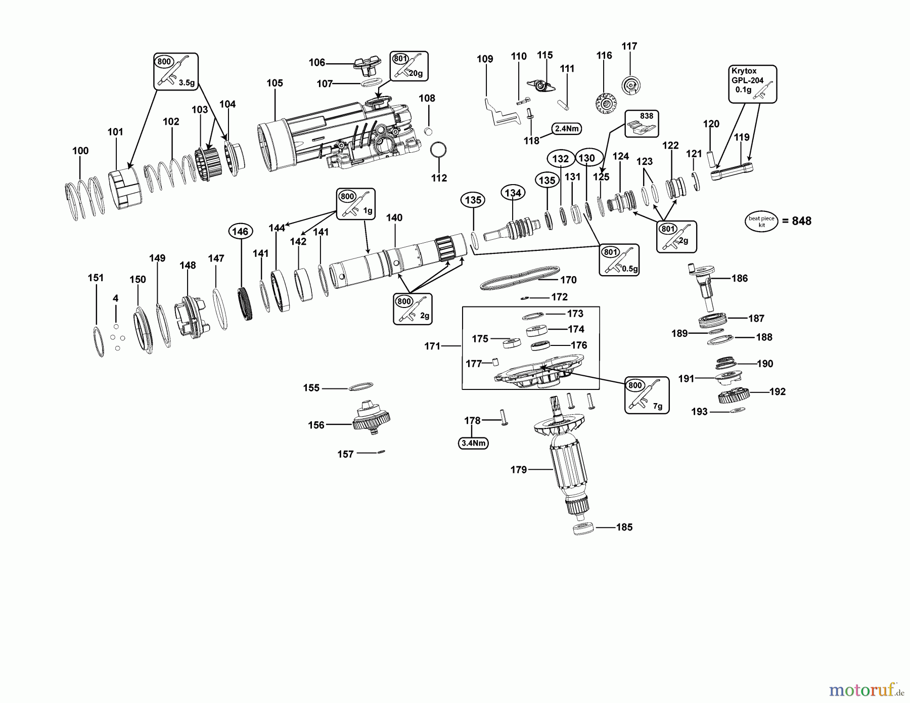 DEWALT Bohrhämmer Bohrhämmer SDS-PLUS DREHBOHRHAMMER D25417KT Seite 1
