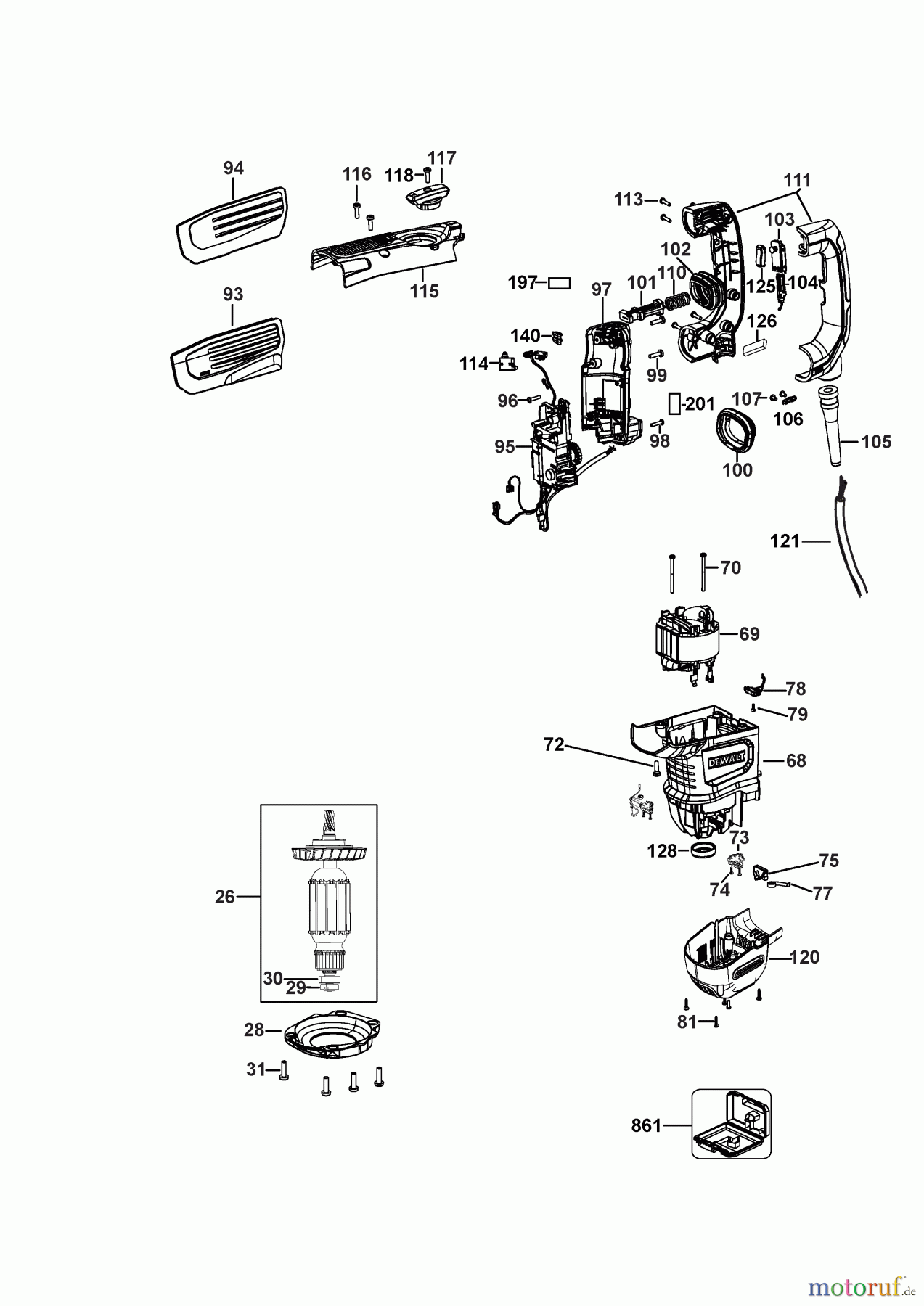 DEWALT Bohrhämmer Bohrhämmer SDS-MAX 6KG 45MM SDS MAX COMBI HA D25614K Seite 1