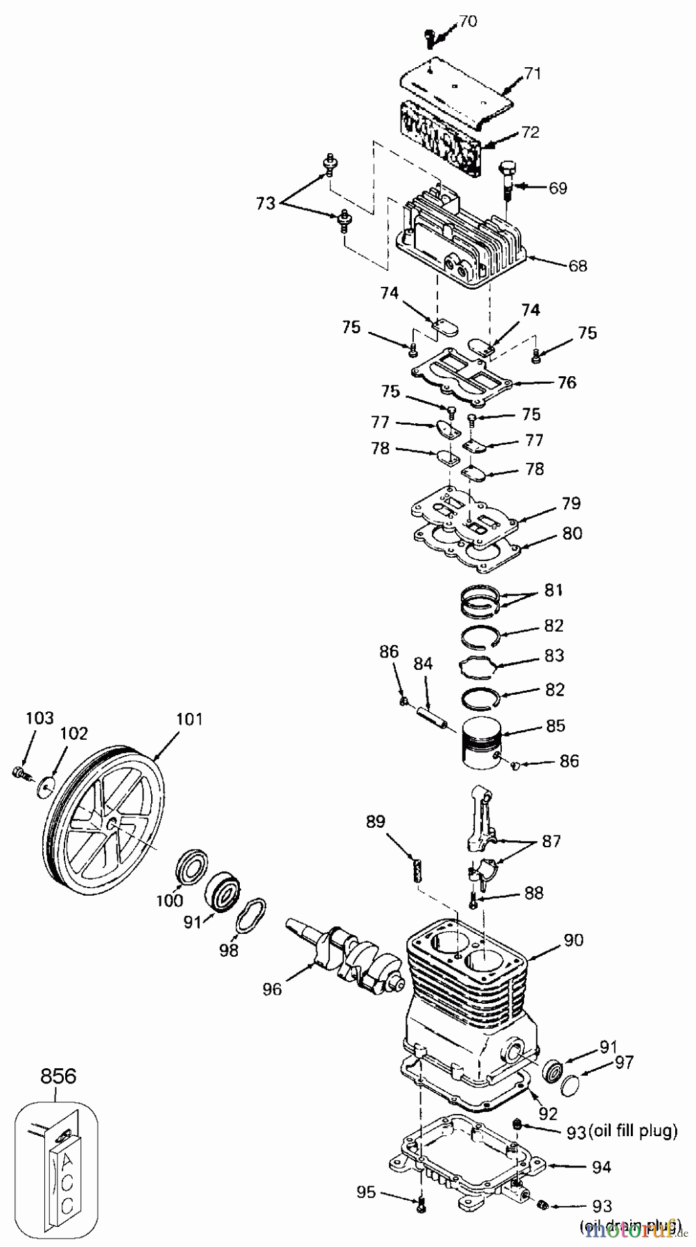OEM Black und Decker Divers A 5.0HP 20G HP OL 1STG GA EXLC5G20 Seite 2